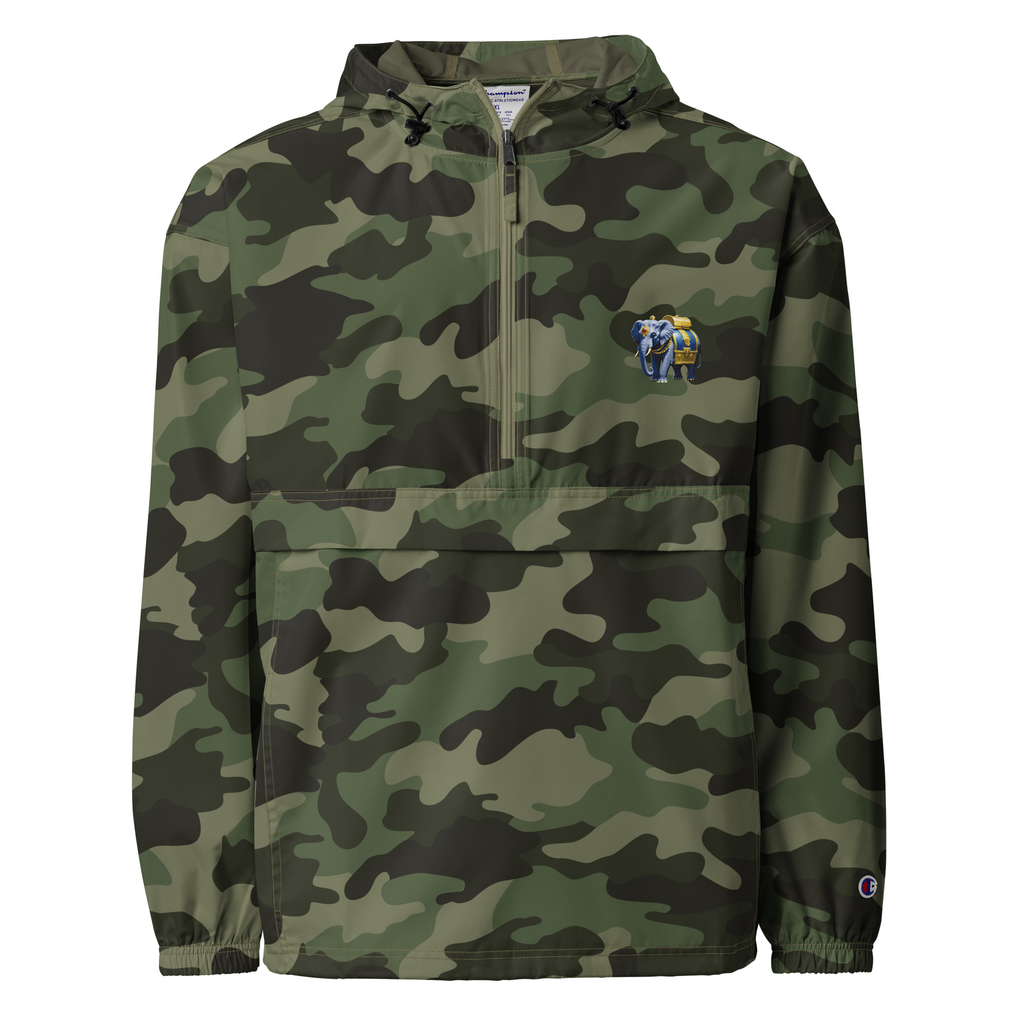 Golden Treasure Trunk (Signature Blue Elephant) Packable Jacket x Champion -Limited Edition- - Image 2