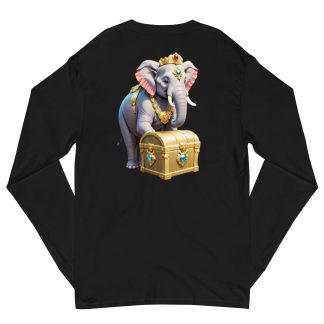Men's Golden Treasure Trunk (Signature Blue Elephant) Long Sleeve Shirt x Champion -Limited Edition-