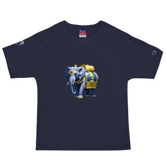 Men's Golden Treasure Trunk (Royal Blue Elephant) T-Shirt x Champion -Limited Edition-