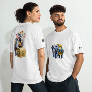 Golden Treasure Trunk (Royal Blue Elephant) athletic t-shirt x Under ArmourⓇ -Limited Edition-