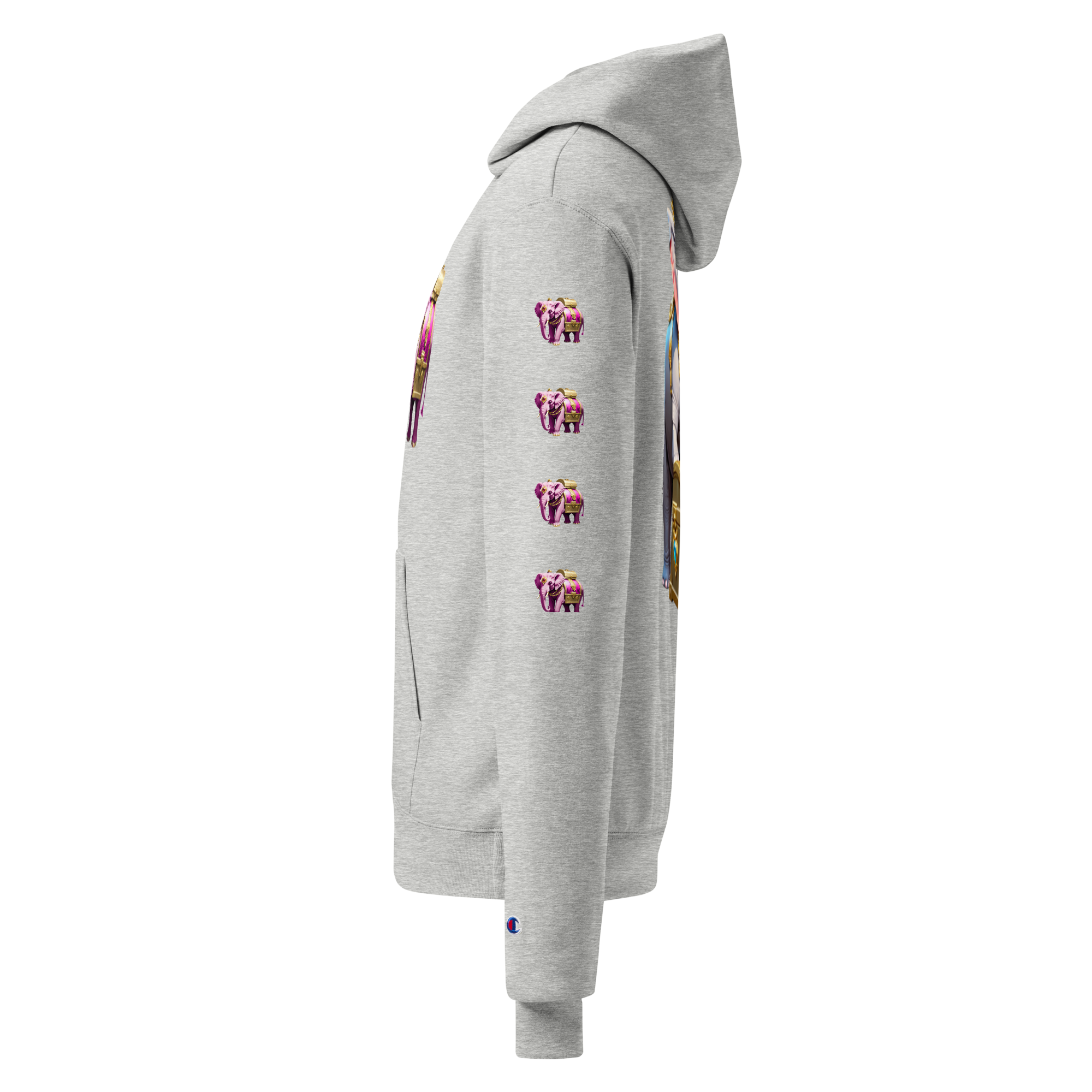 Golden Treasure Trunk Pink Deluxe Hoodie x Champion (limited edition) - Image 7