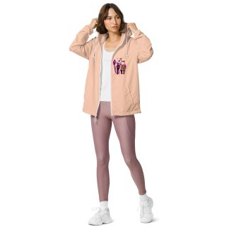 Golden Treasure Trunk (Royal Pink Elephant) Unisex lightweight zip up windbreaker