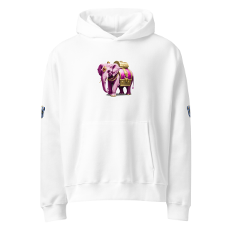 Golden Treasure Trunk (Royal Twin Elephant) Oversized Heavyweight hoodie