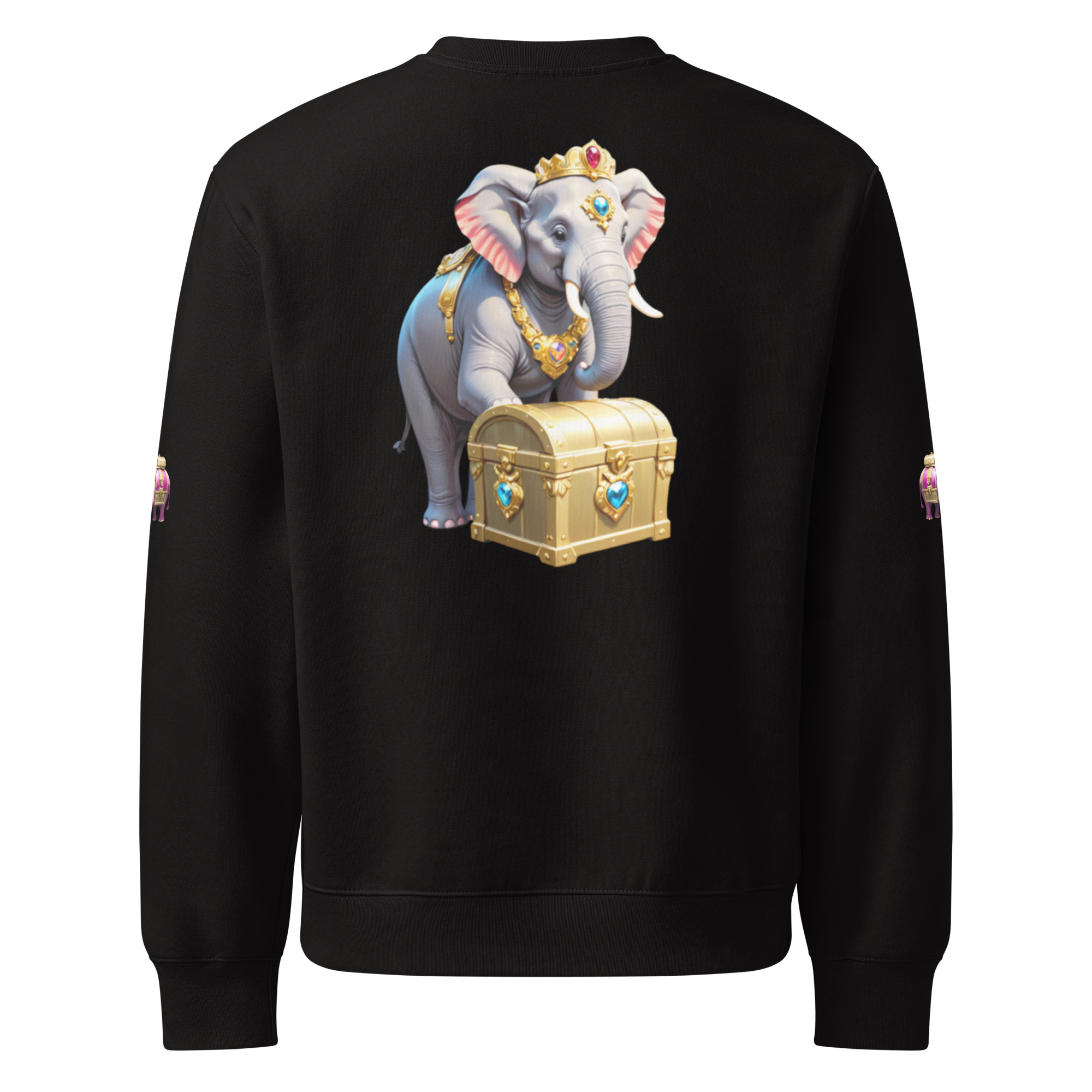 Golden Treasure Trunk (Royal Pink Elephant) Oversized heavyweight sweatshirt - Image 2