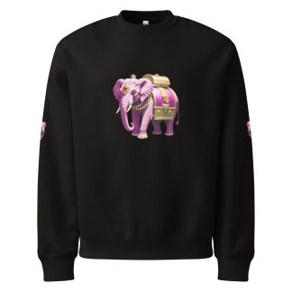 Golden Treasure Trunk (Royal Pink Elephant) Oversized heavyweight sweatshirt