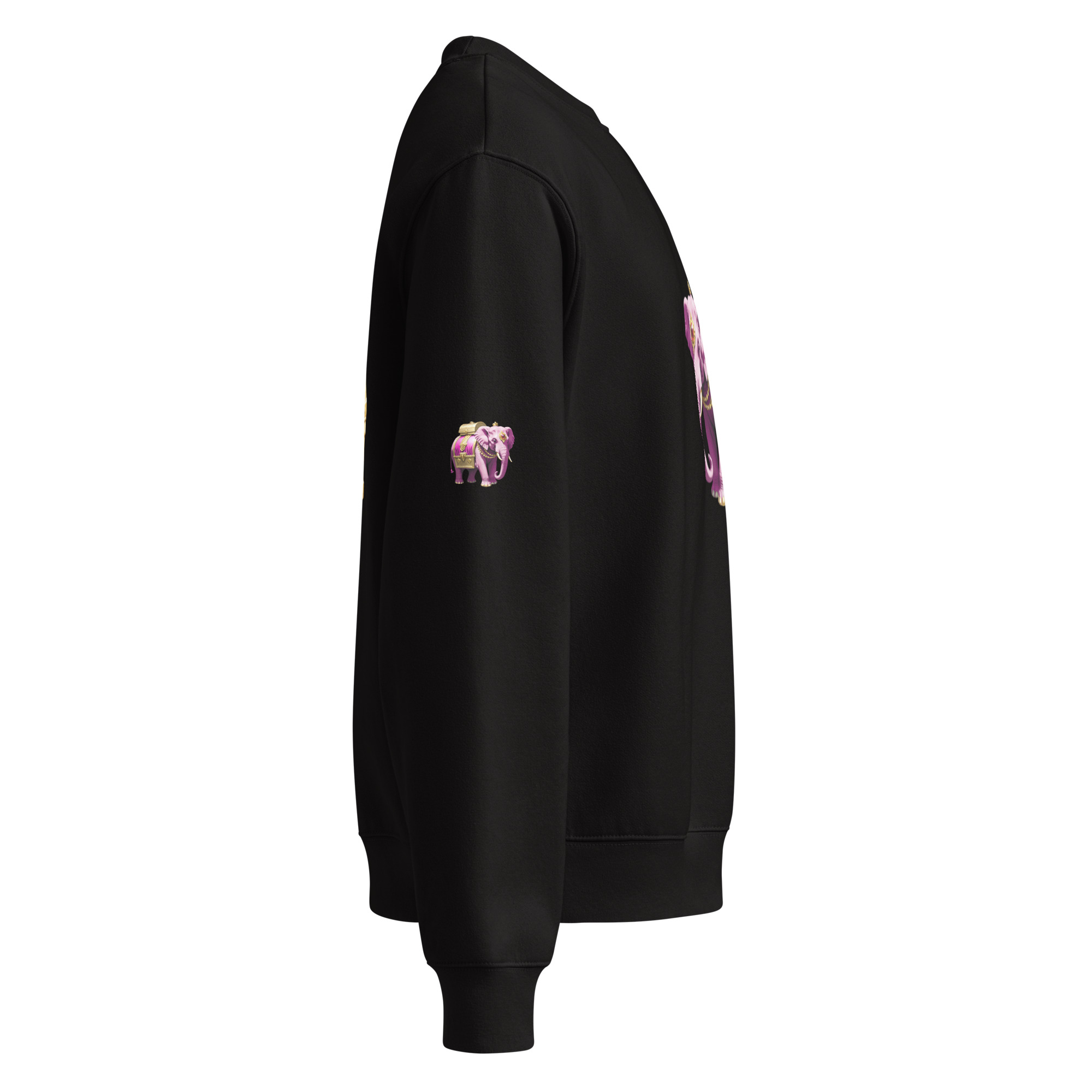 Golden Treasure Trunk (Royal Pink Elephant) Oversized heavyweight sweatshirt - Image 4