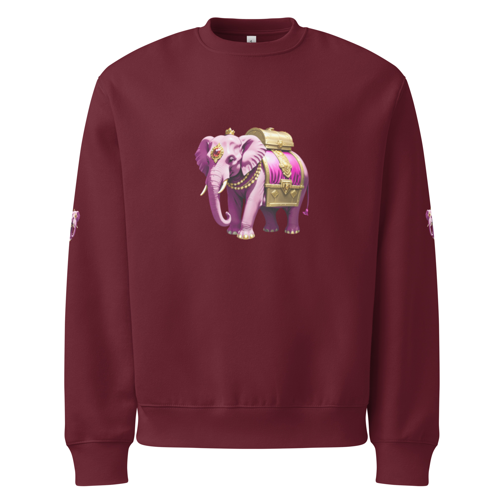 Golden Treasure Trunk (Royal Pink Elephant) Oversized heavyweight sweatshirt - Image 13