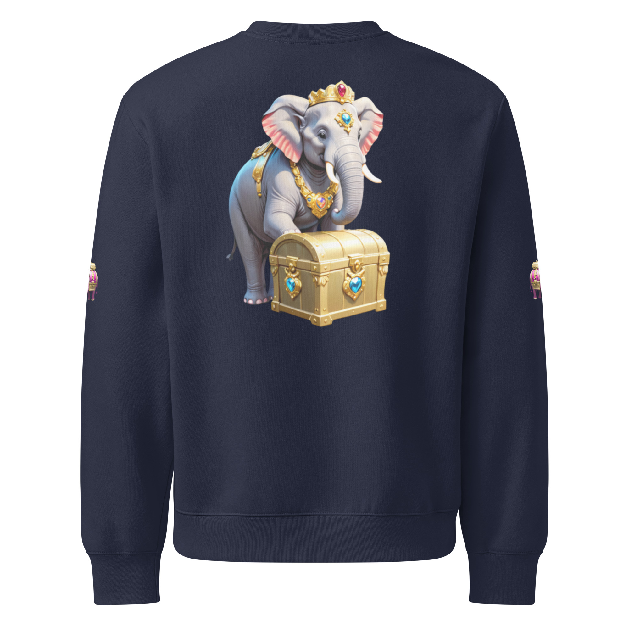 Golden Treasure Trunk (Royal Pink Elephant) Oversized heavyweight sweatshirt - Image 10