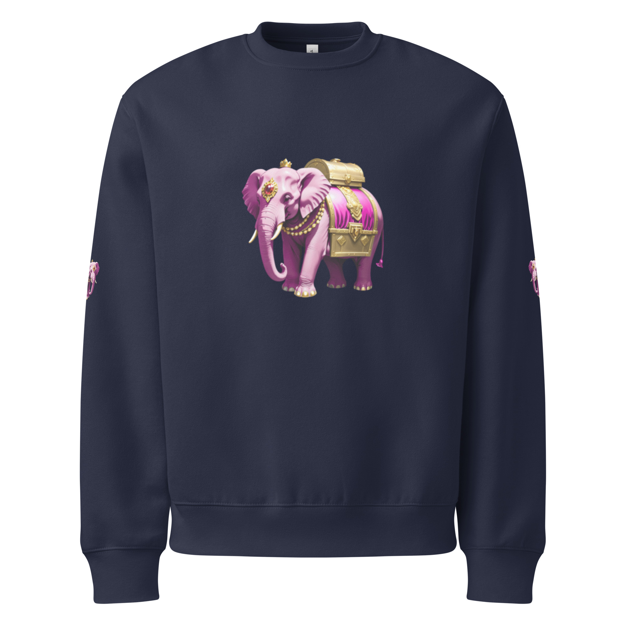 Golden Treasure Trunk (Royal Pink Elephant) Oversized heavyweight sweatshirt - Image 9