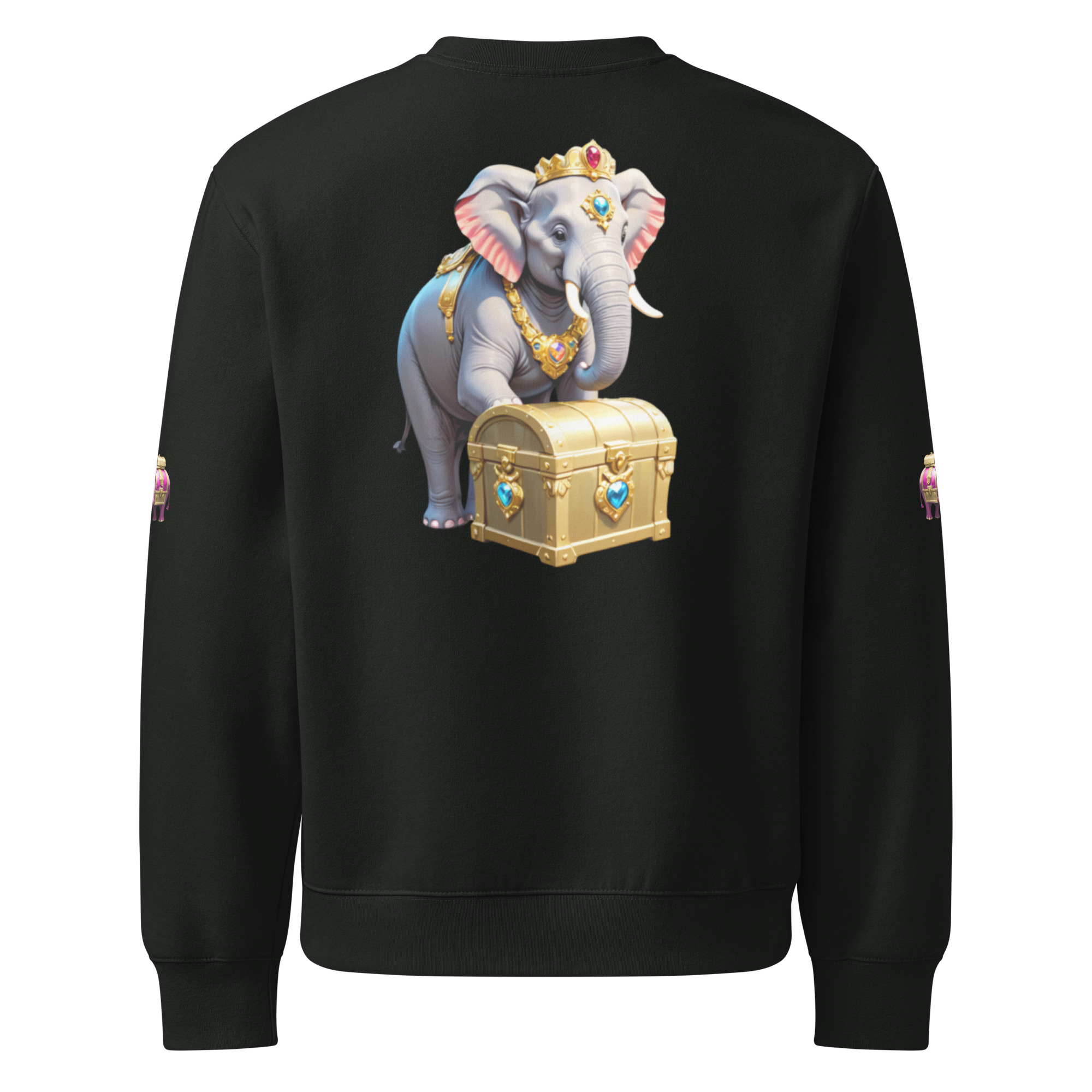 Golden Treasure Trunk (Royal Pink Elephant) Oversized heavyweight sweatshirt - Image 6