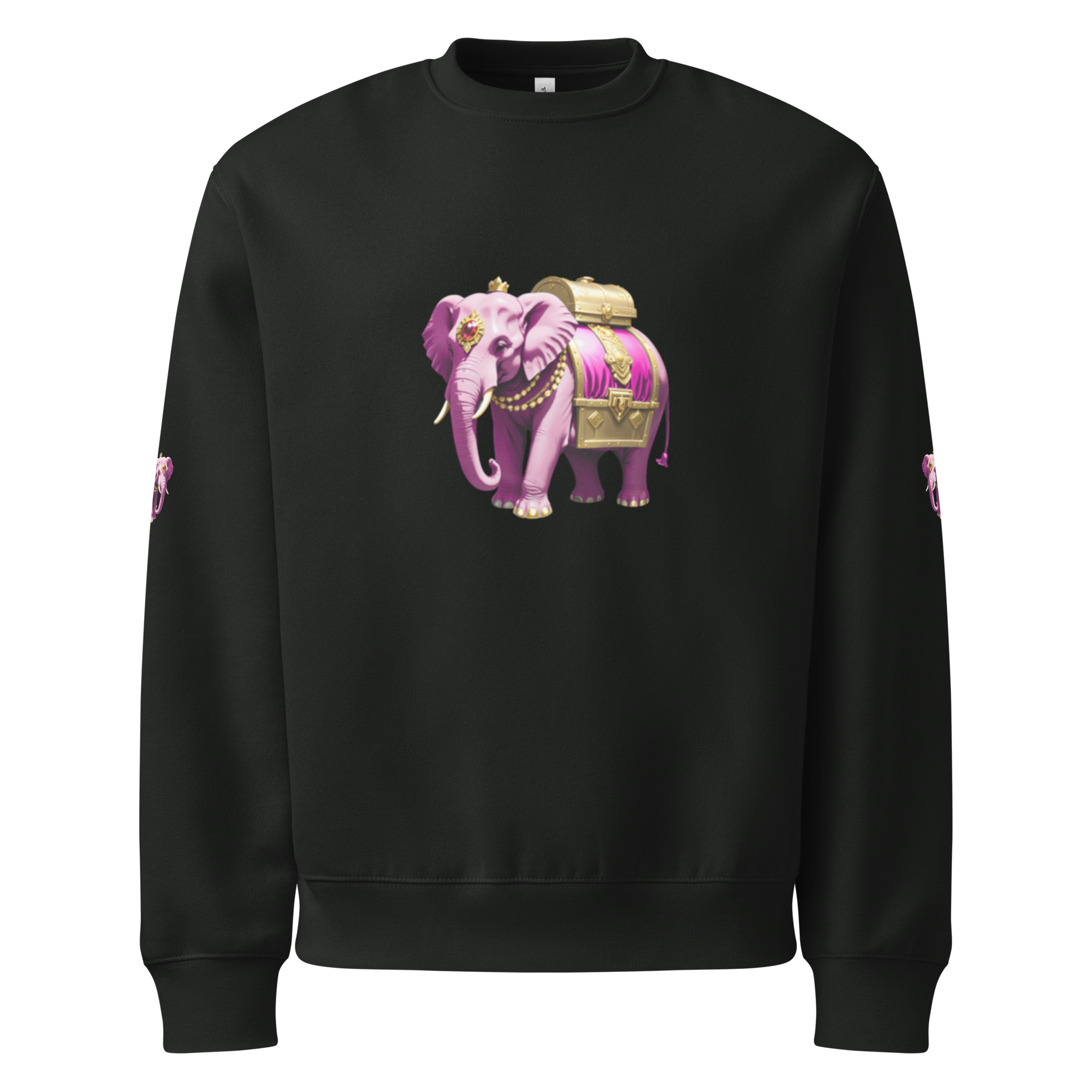 Golden Treasure Trunk (Royal Pink Elephant) Oversized heavyweight sweatshirt - Image 5