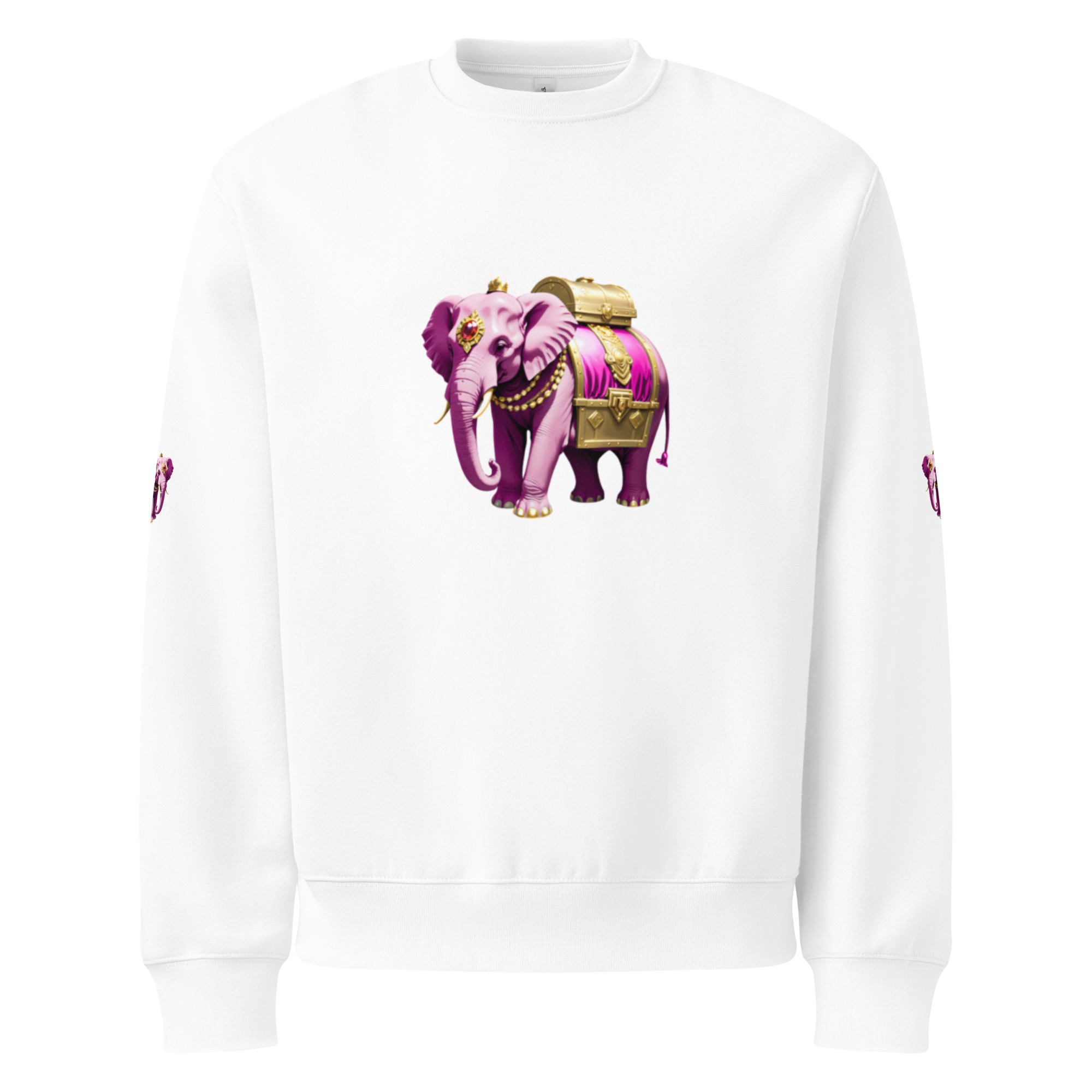 Golden Treasure Trunk (Royal Pink Elephant) Oversized heavyweight sweatshirt - Image 25