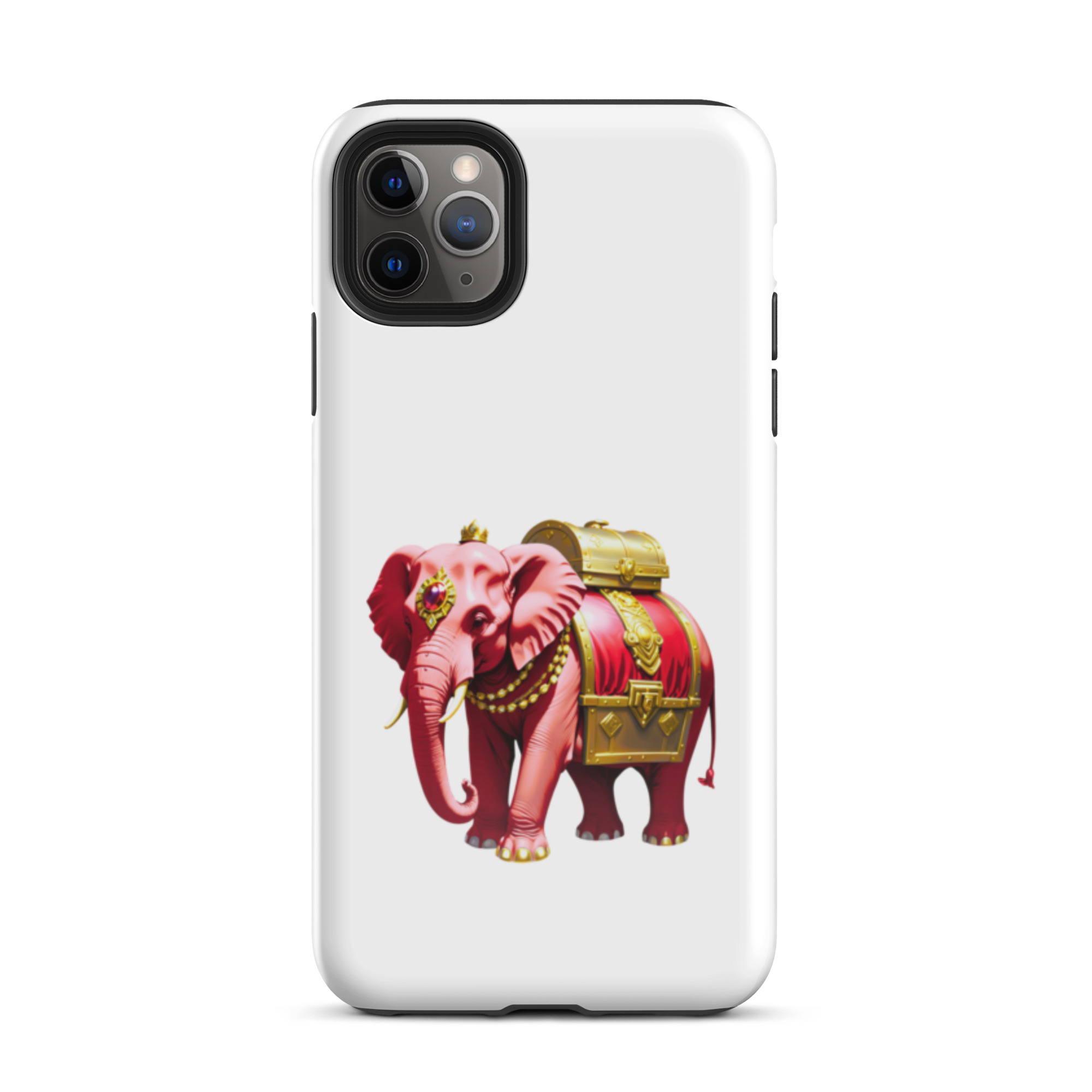 Golden Treasure Trunk (Royal Cherry Red Elephant)Tough Case for iPhone® - Image 6