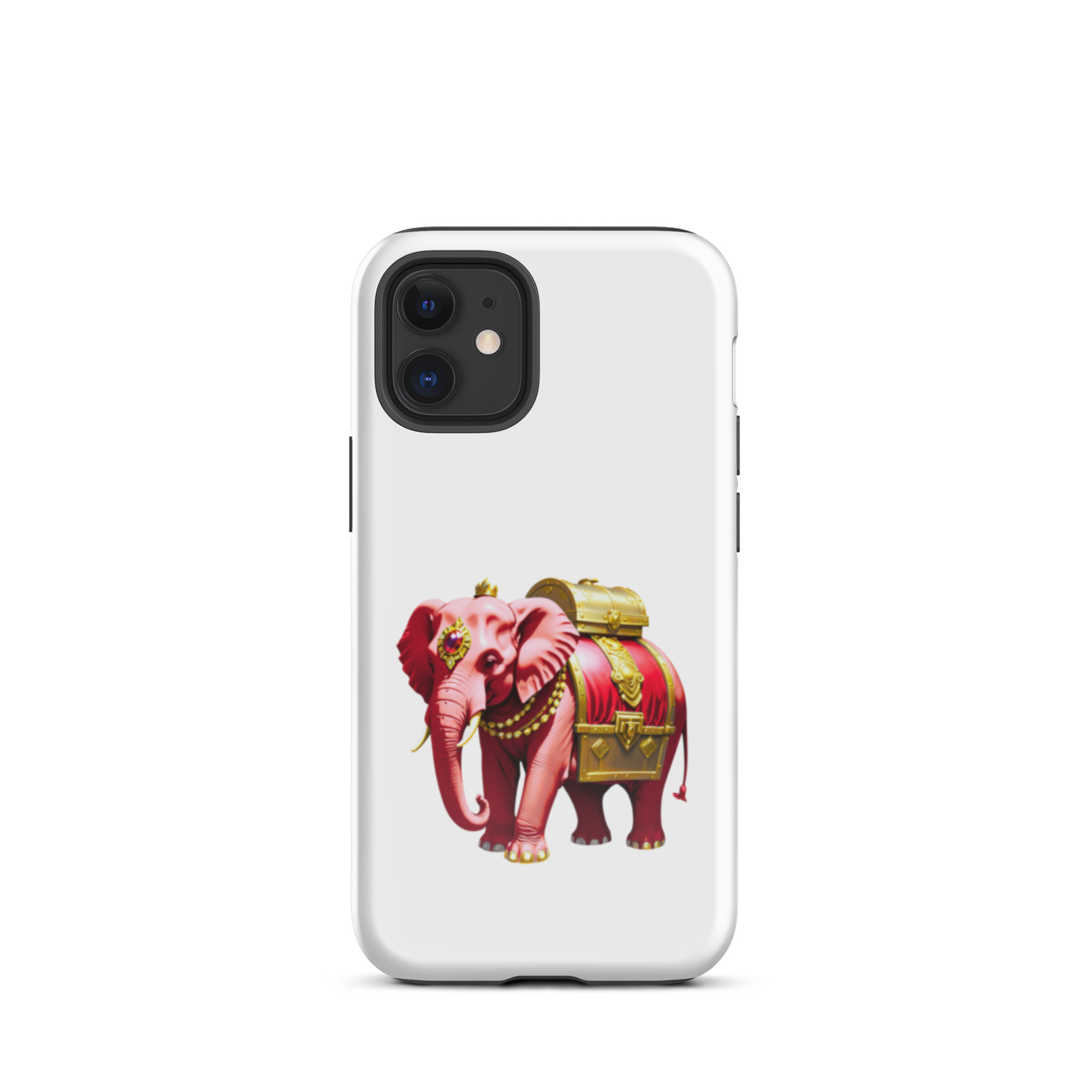 Golden Treasure Trunk (Royal Cherry Red Elephant)Tough Case for iPhone® - Image 8