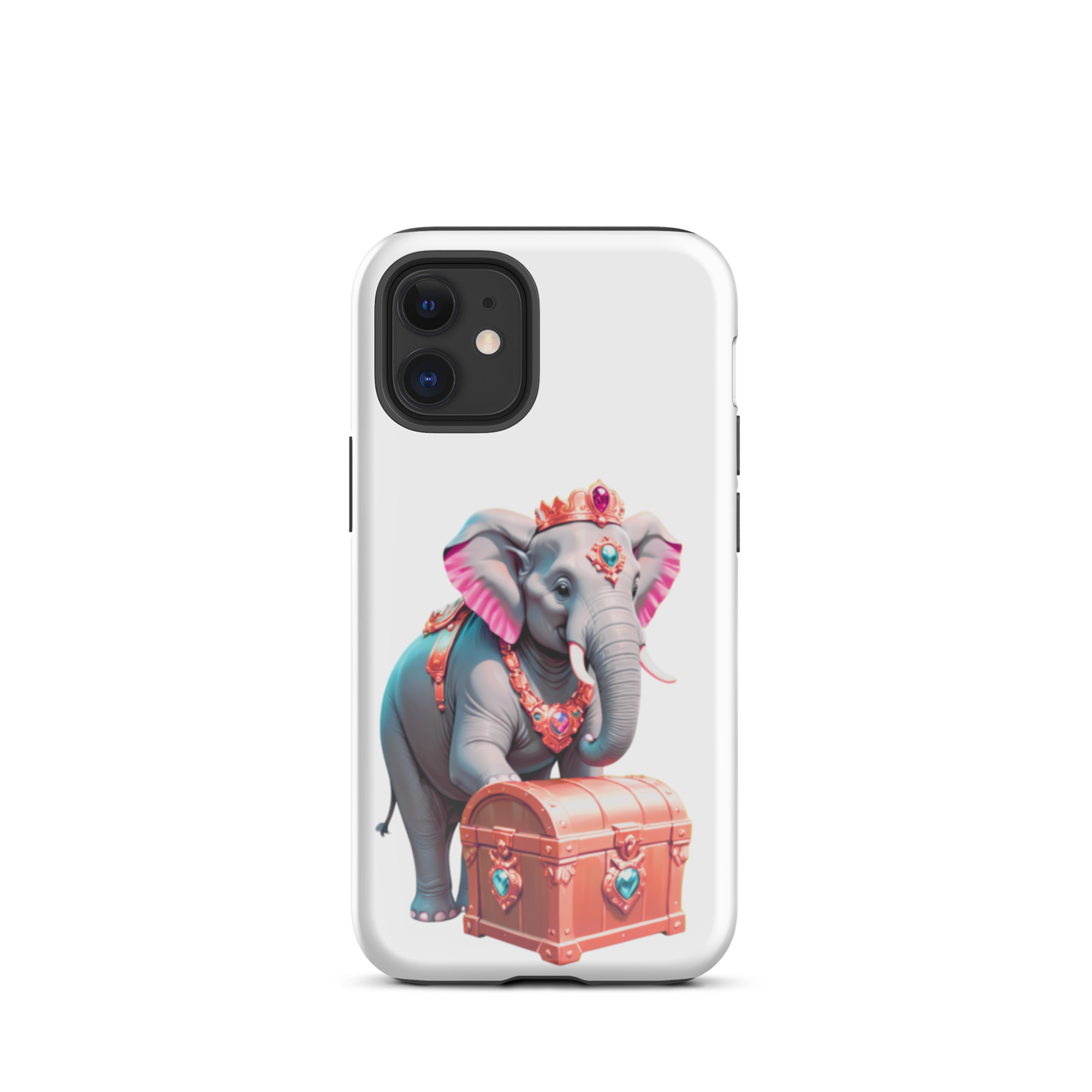 Golden Treasure Trunk (Cherry Red Majestic Elephant)Tough Case for iPhone® - Image 8