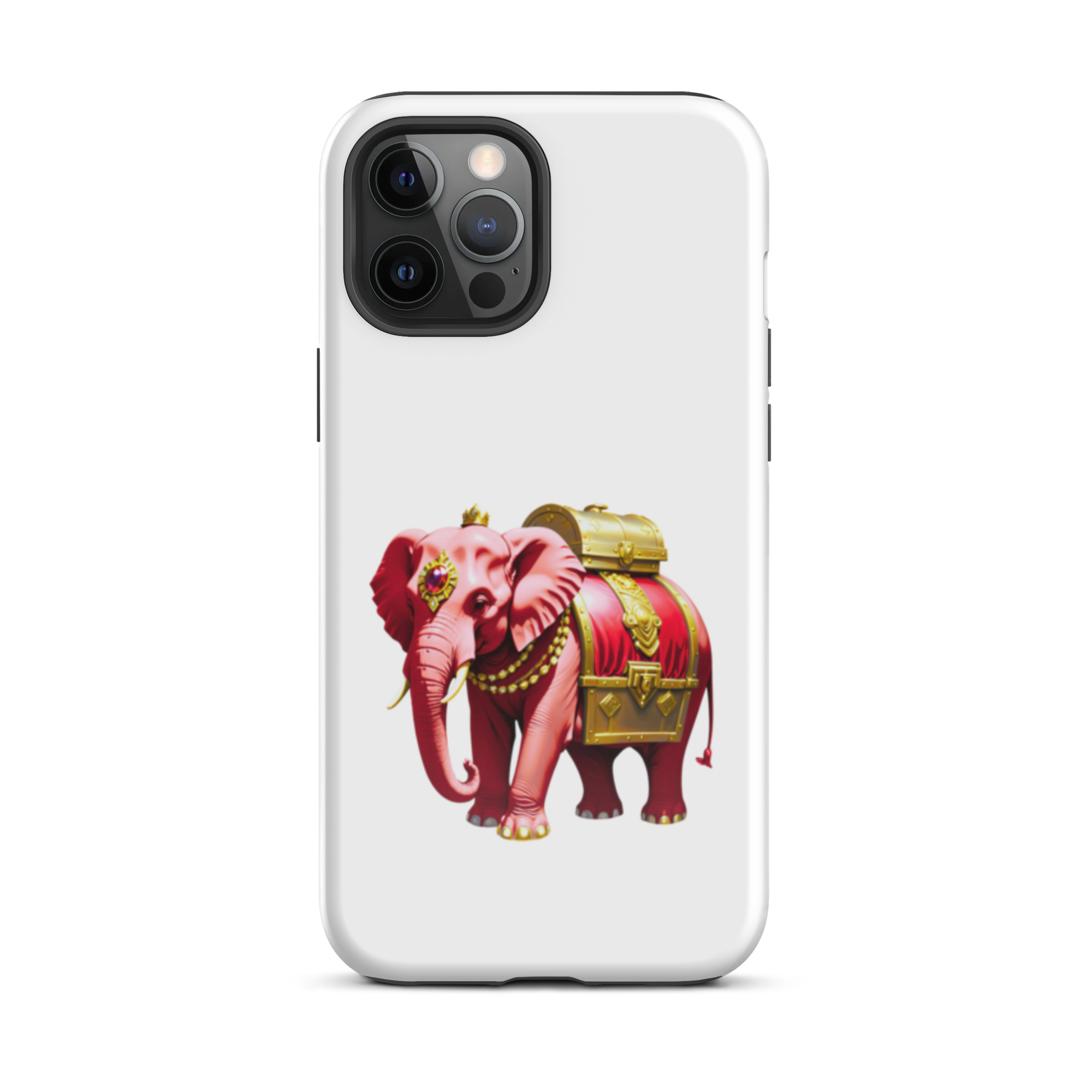 Golden Treasure Trunk (Royal Cherry Red Elephant)Tough Case for iPhone® - Image 14