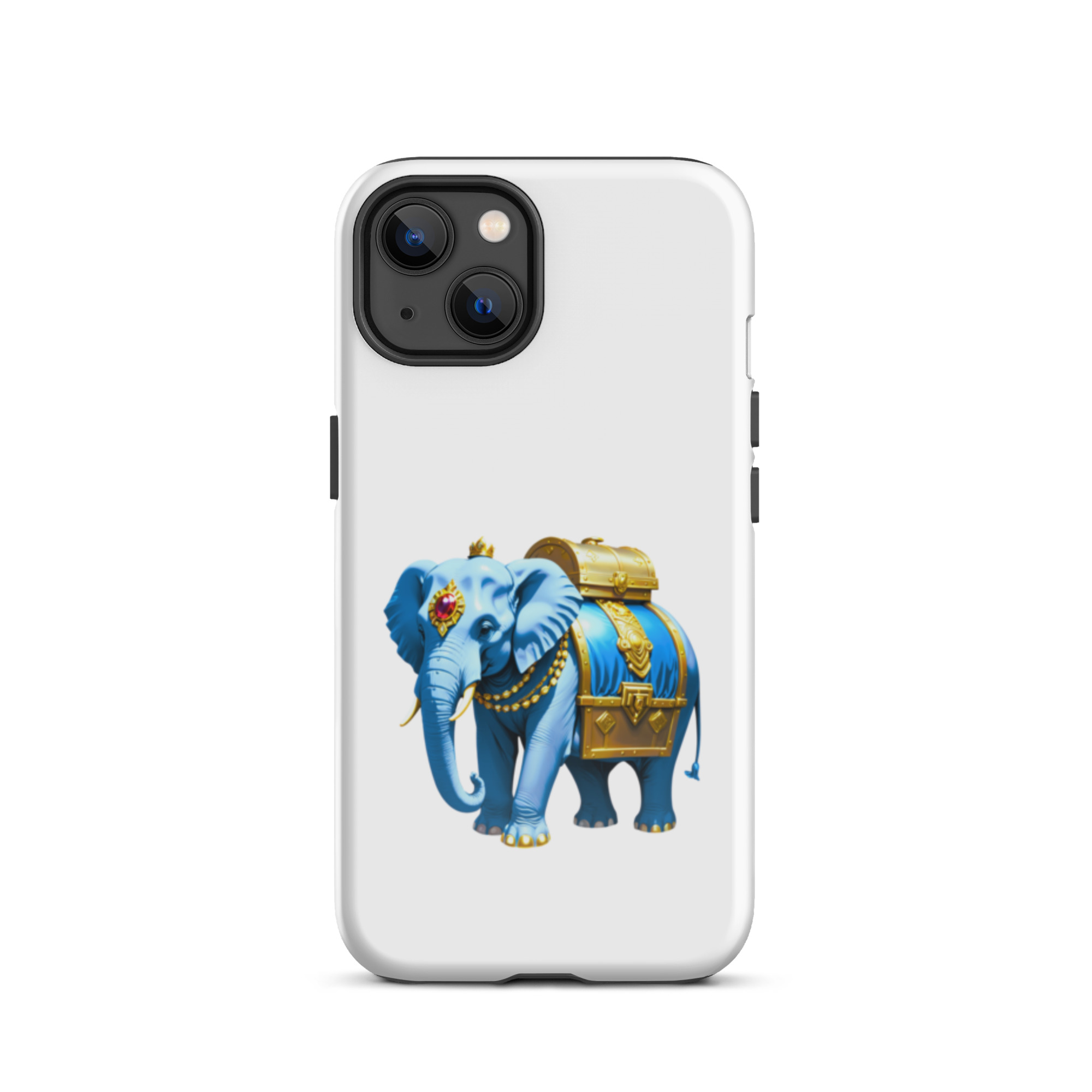 Golden Treasure Trunk (Royal Icy Blue Elephant)Tough Case for iPhone® - Image 18