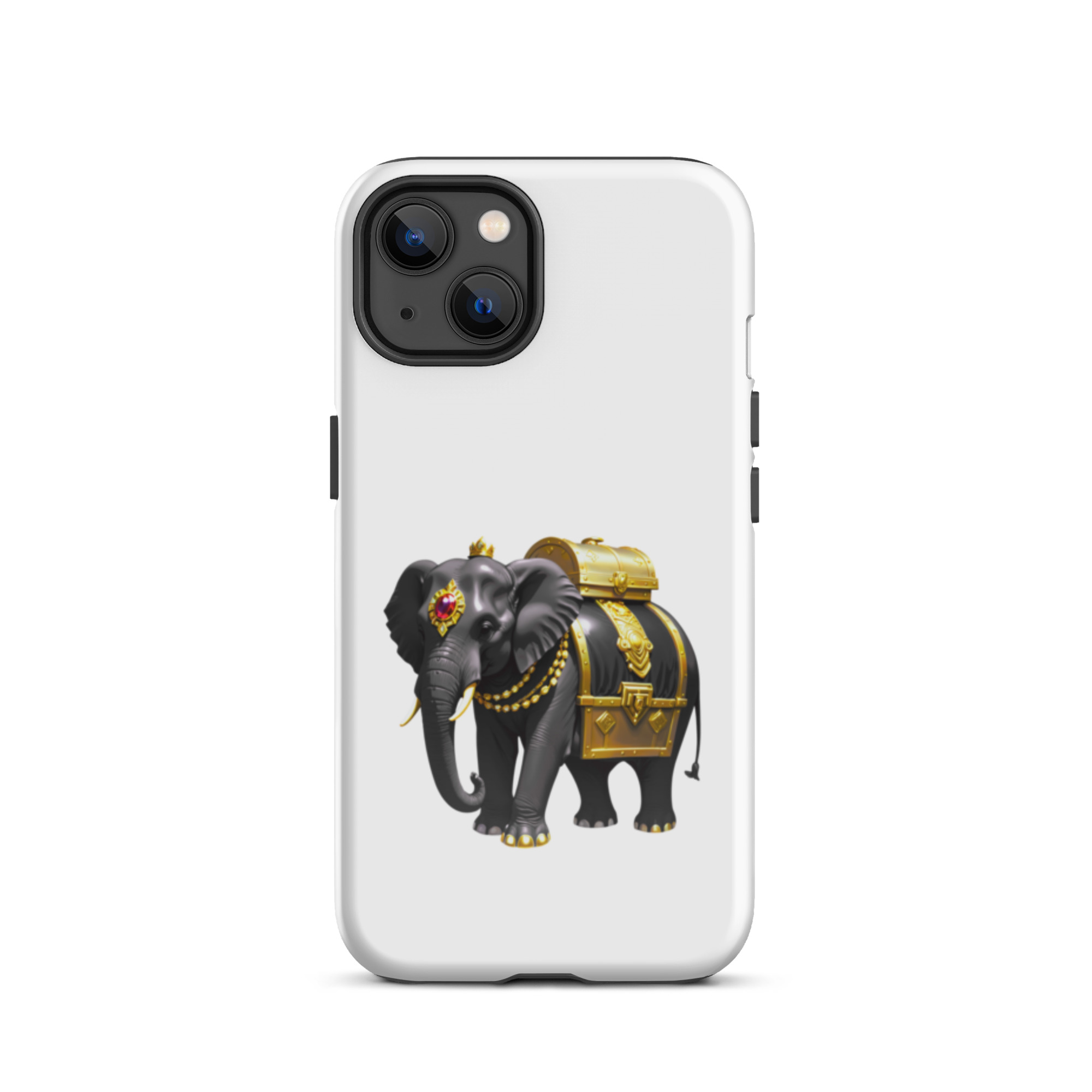 Golden Treasure Trunk (Royal Black Elephant)Tough Case for iPhone® - Image 18