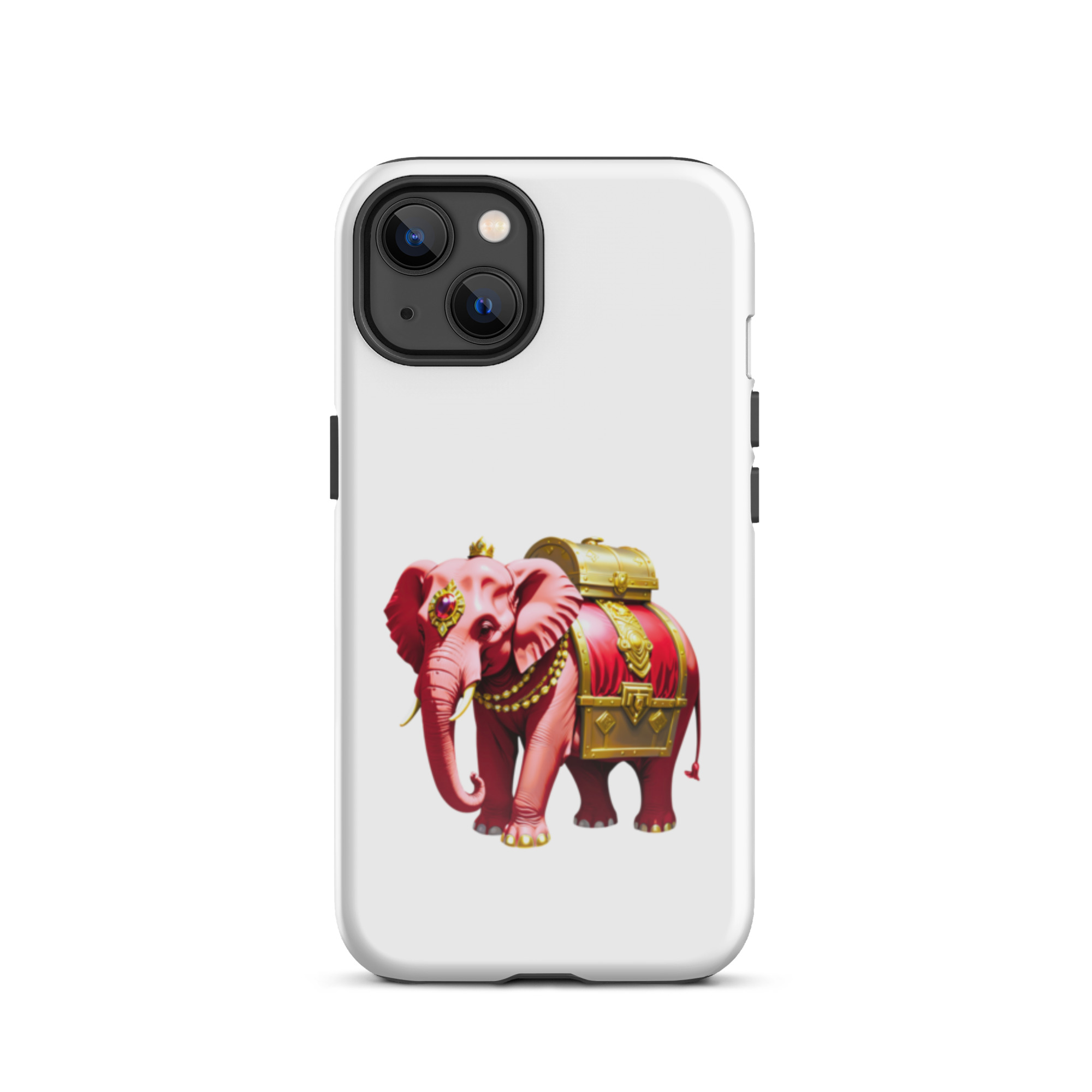 Golden Treasure Trunk (Royal Cherry Red Elephant)Tough Case for iPhone® - Image 18