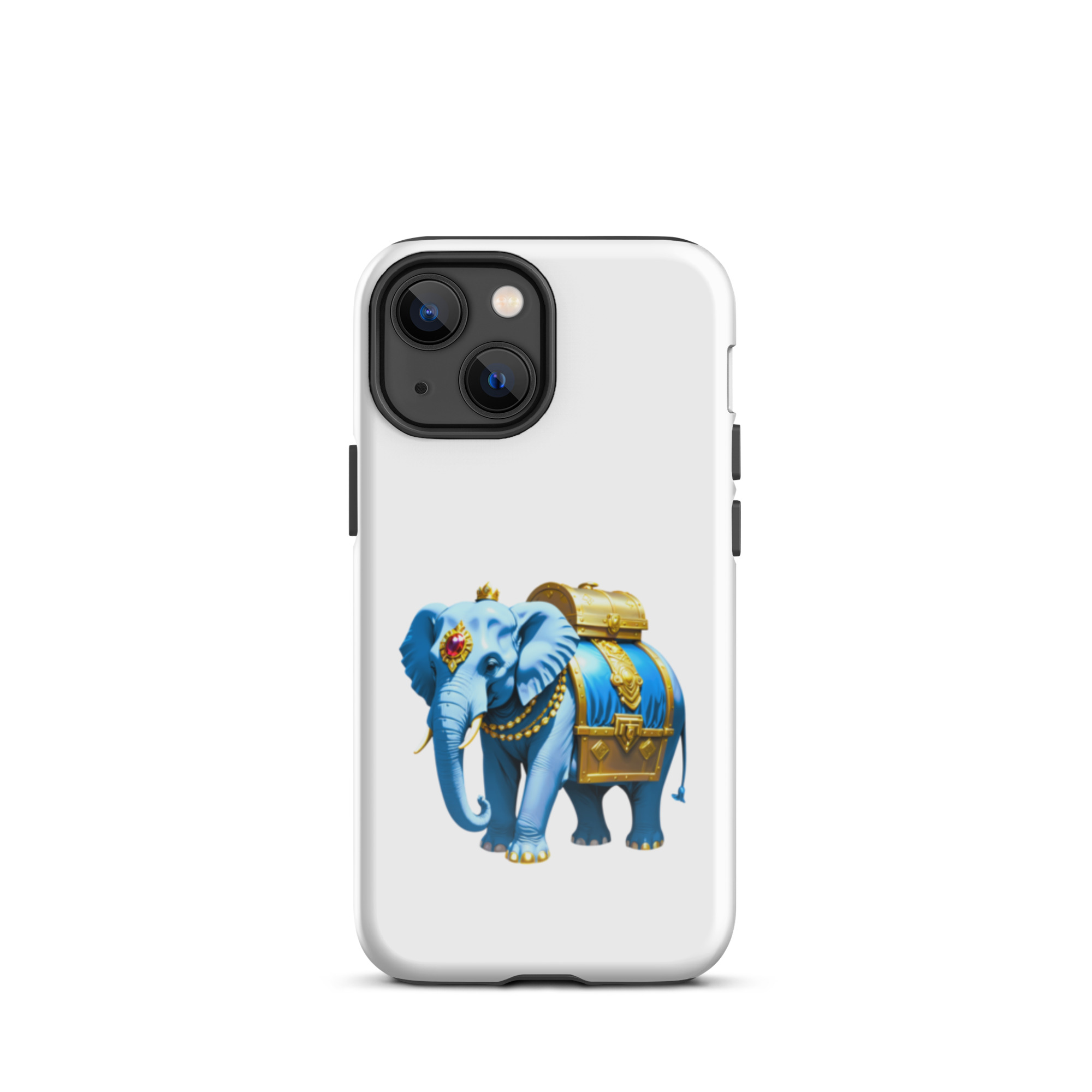 Golden Treasure Trunk (Royal Icy Blue Elephant)Tough Case for iPhone® - Image 16