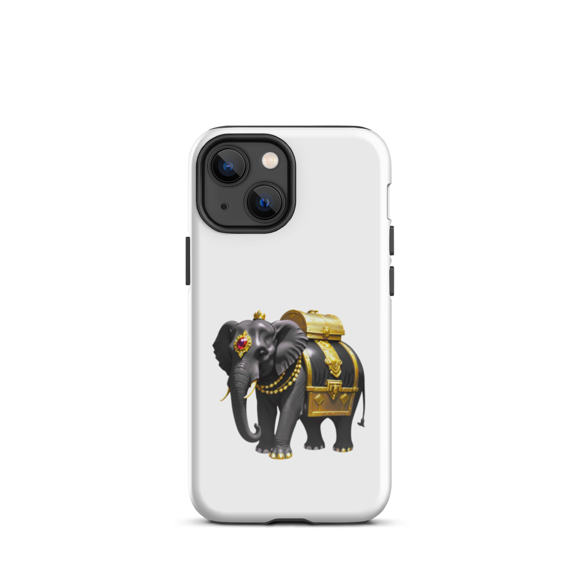 Golden Treasure Trunk (Royal Black Elephant)Tough Case for iPhone® - Image 16