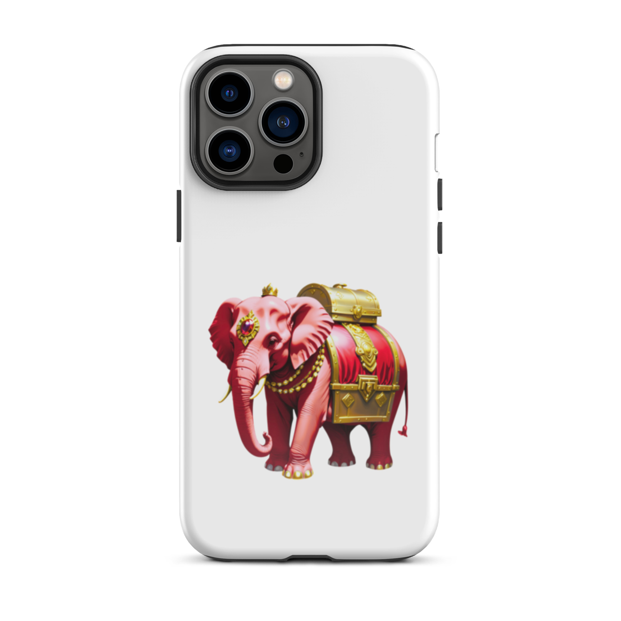 Golden Treasure Trunk (Royal Cherry Red Elephant)Tough Case for iPhone® - Image 22