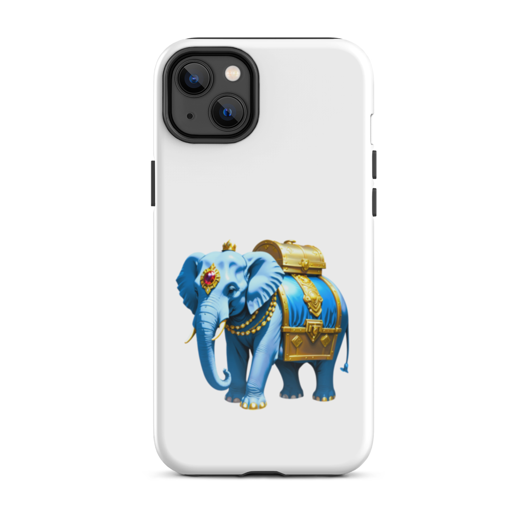 Golden Treasure Trunk (Royal Icy Blue Elephant)Tough Case for iPhone® - Image 26