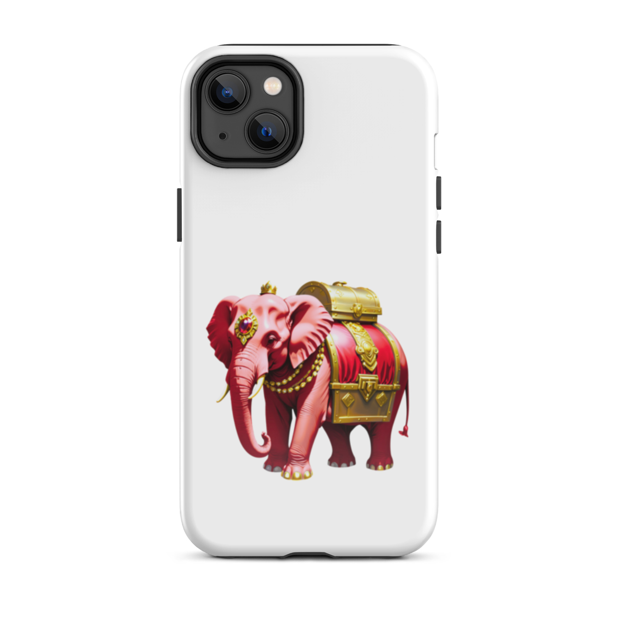 Golden Treasure Trunk (Royal Cherry Red Elephant)Tough Case for iPhone® - Image 26