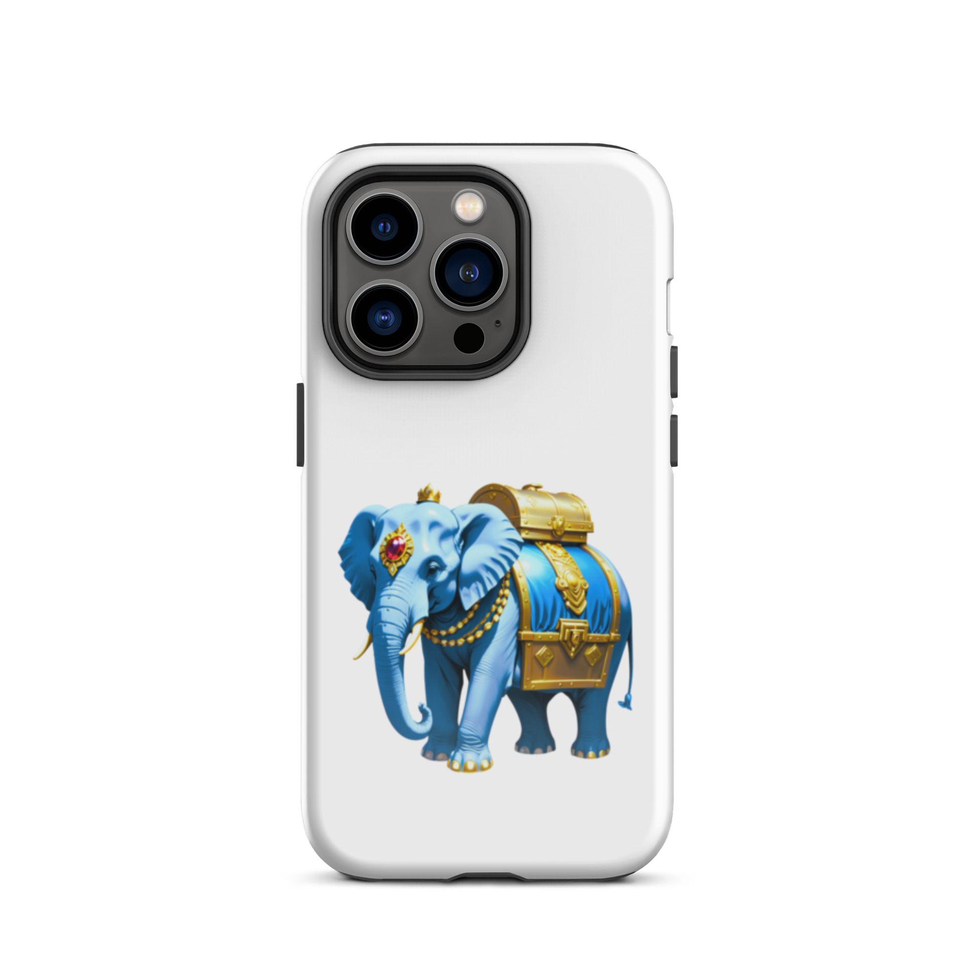 Golden Treasure Trunk (Royal Icy Blue Elephant)Tough Case for iPhone® - Image 28