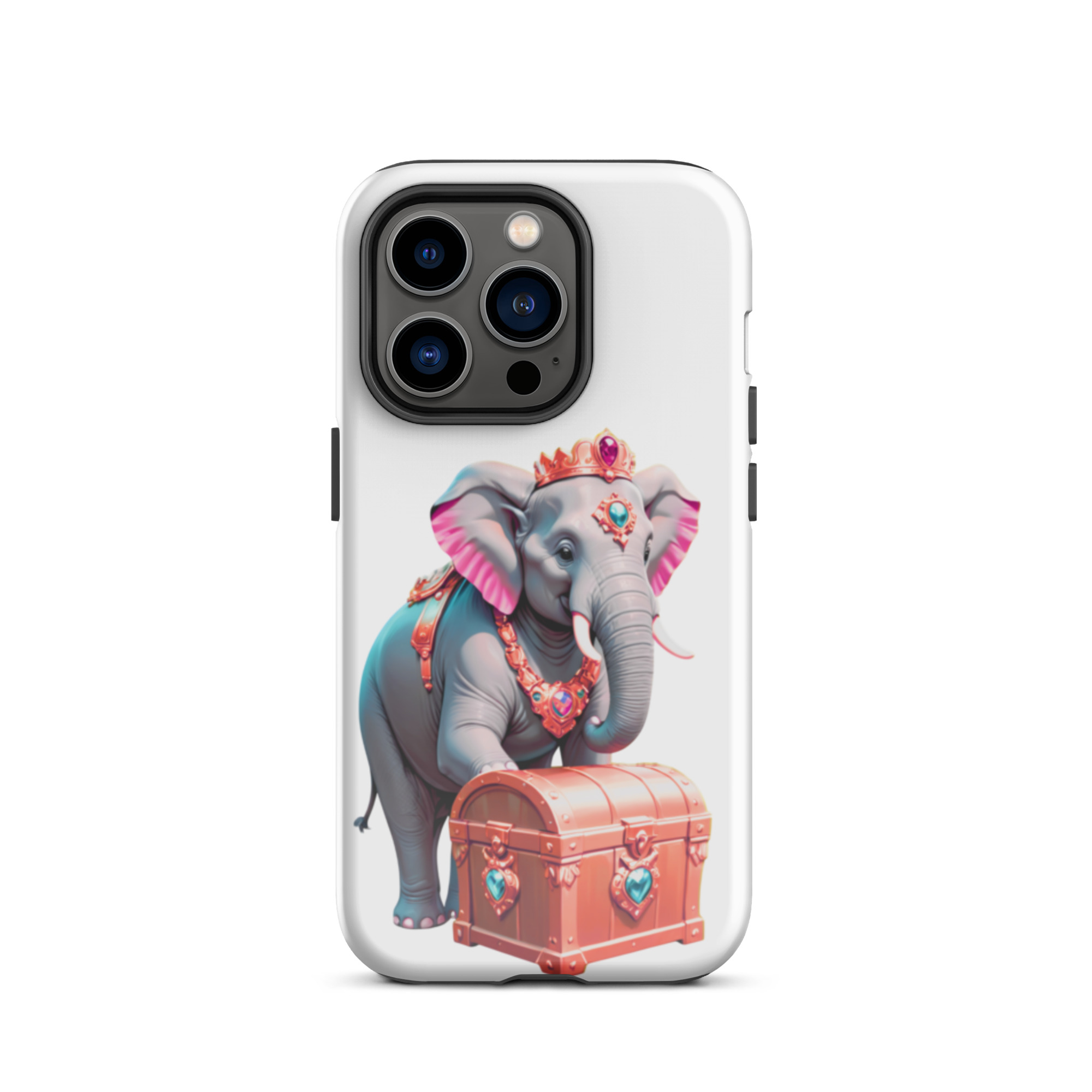 Golden Treasure Trunk (Cherry Red Majestic Elephant)Tough Case for iPhone® - Image 28