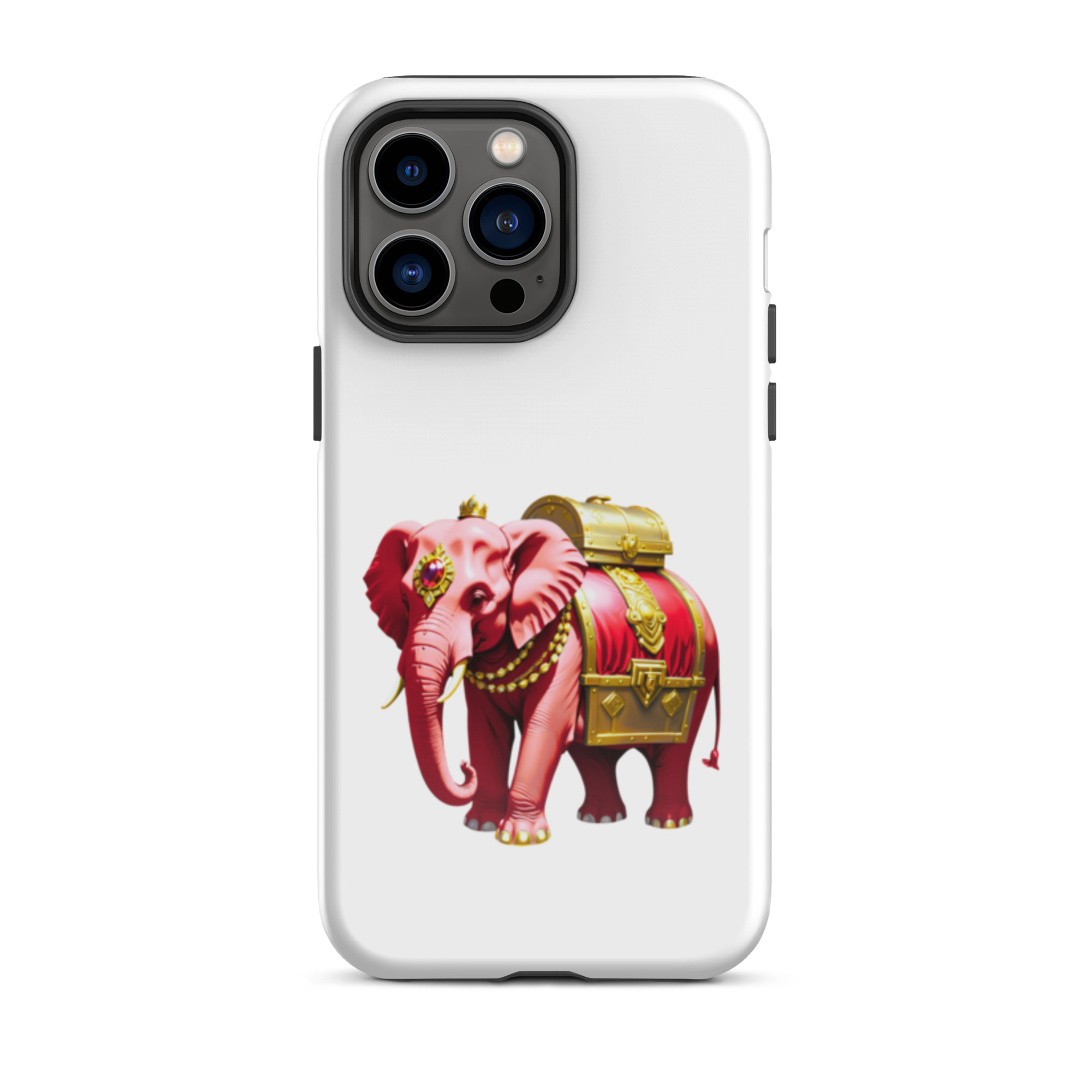 Golden Treasure Trunk (Royal Cherry Red Elephant)Tough Case for iPhone® - Image 30