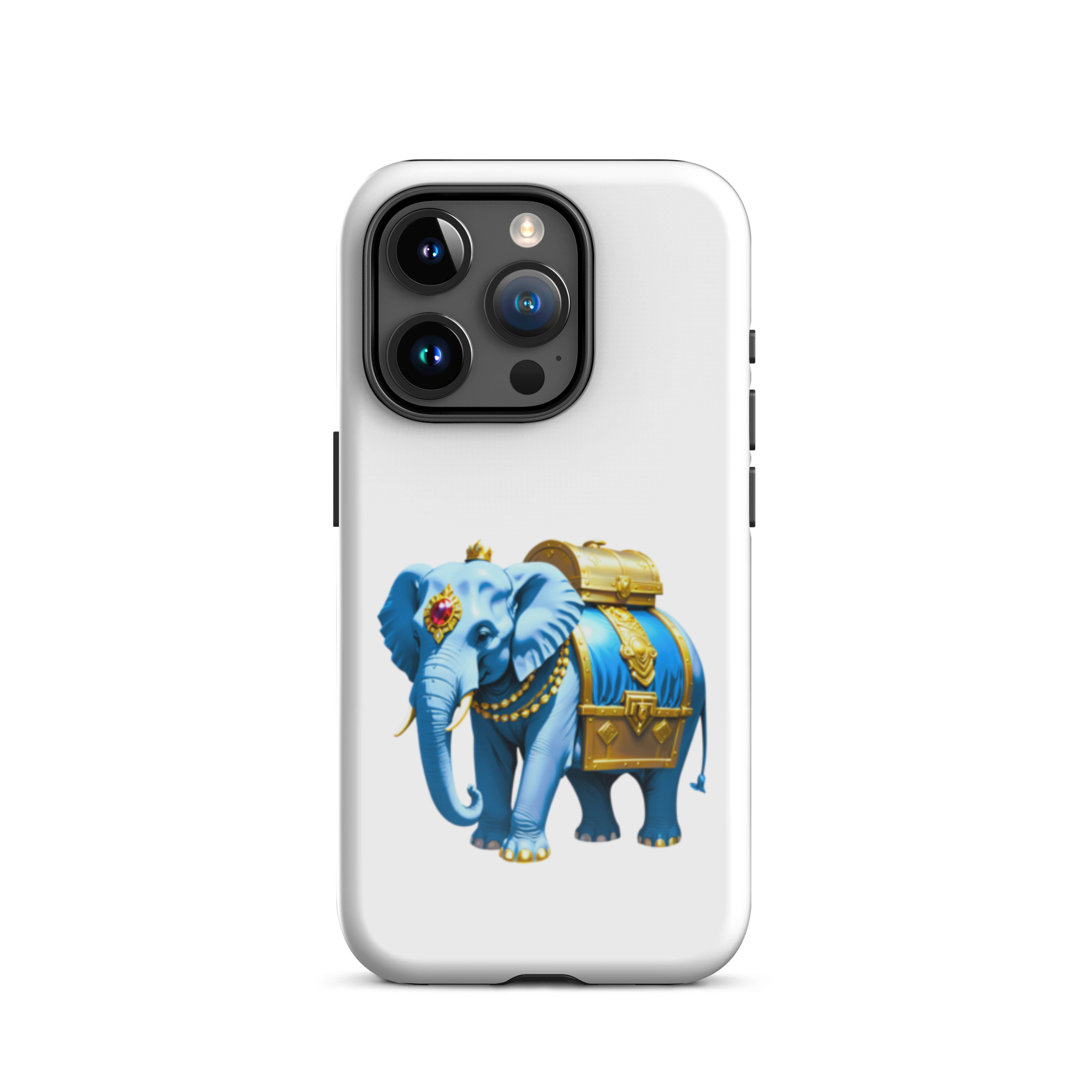 Golden Treasure Trunk (Royal Icy Blue Elephant)Tough Case for iPhone® - Image 36