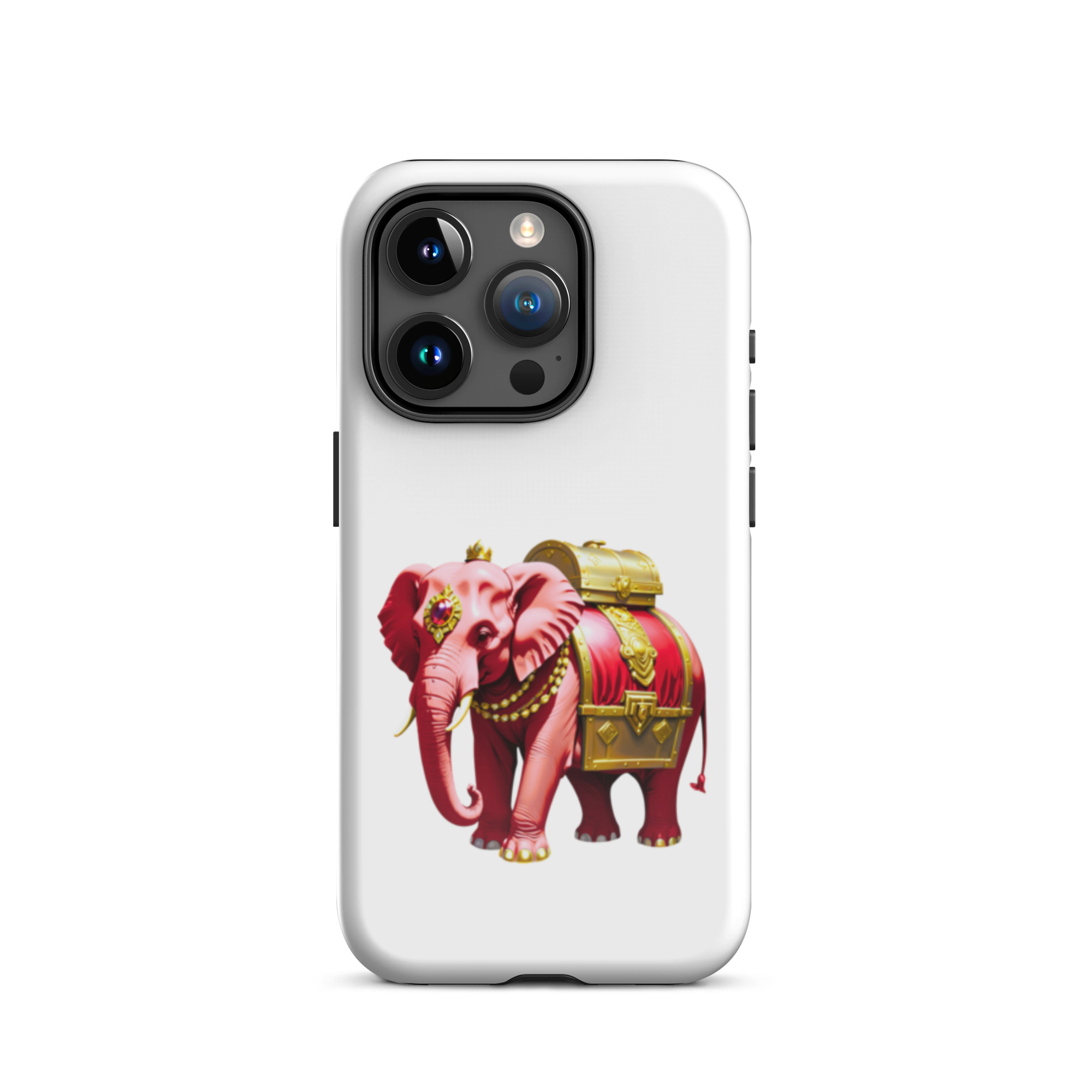 Golden Treasure Trunk (Royal Cherry Red Elephant)Tough Case for iPhone® - Image 36