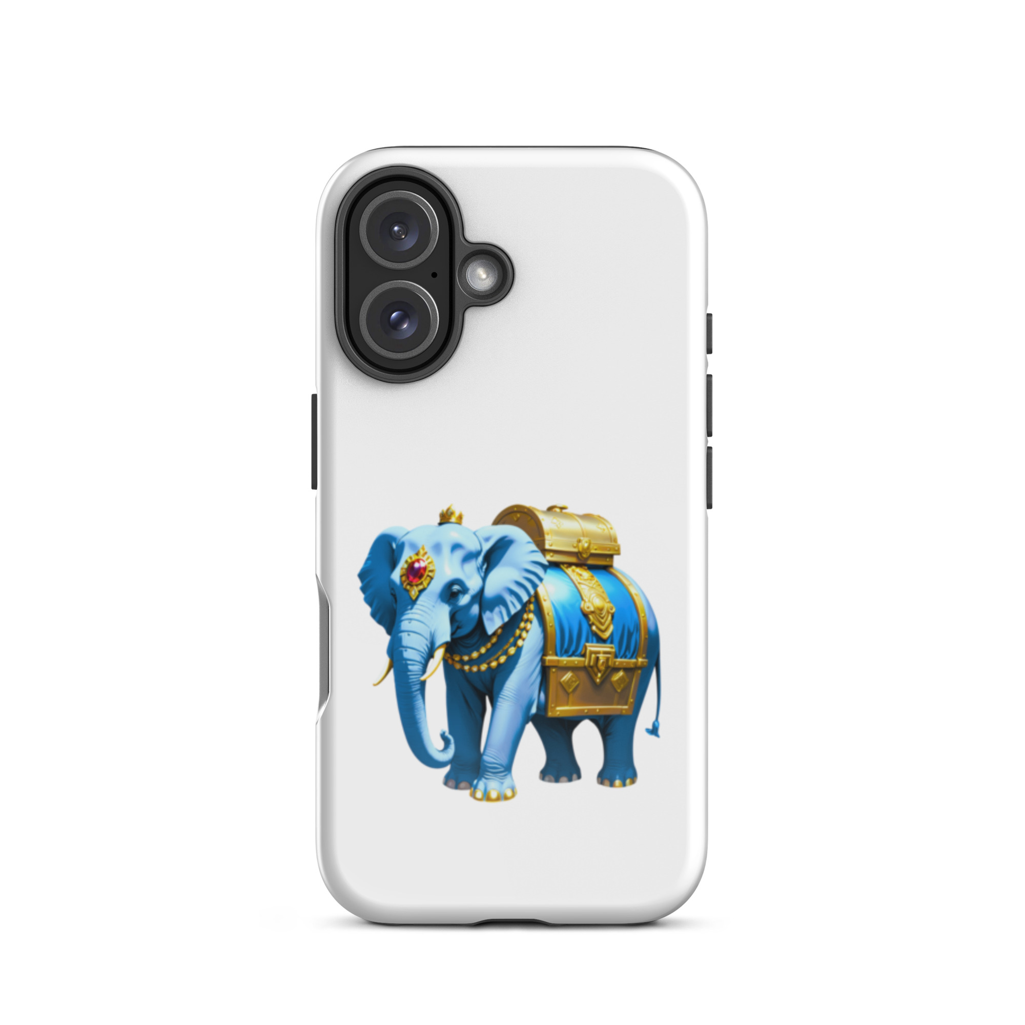 Golden Treasure Trunk (Royal Icy Blue Elephant)Tough Case for iPhone® - Image 40