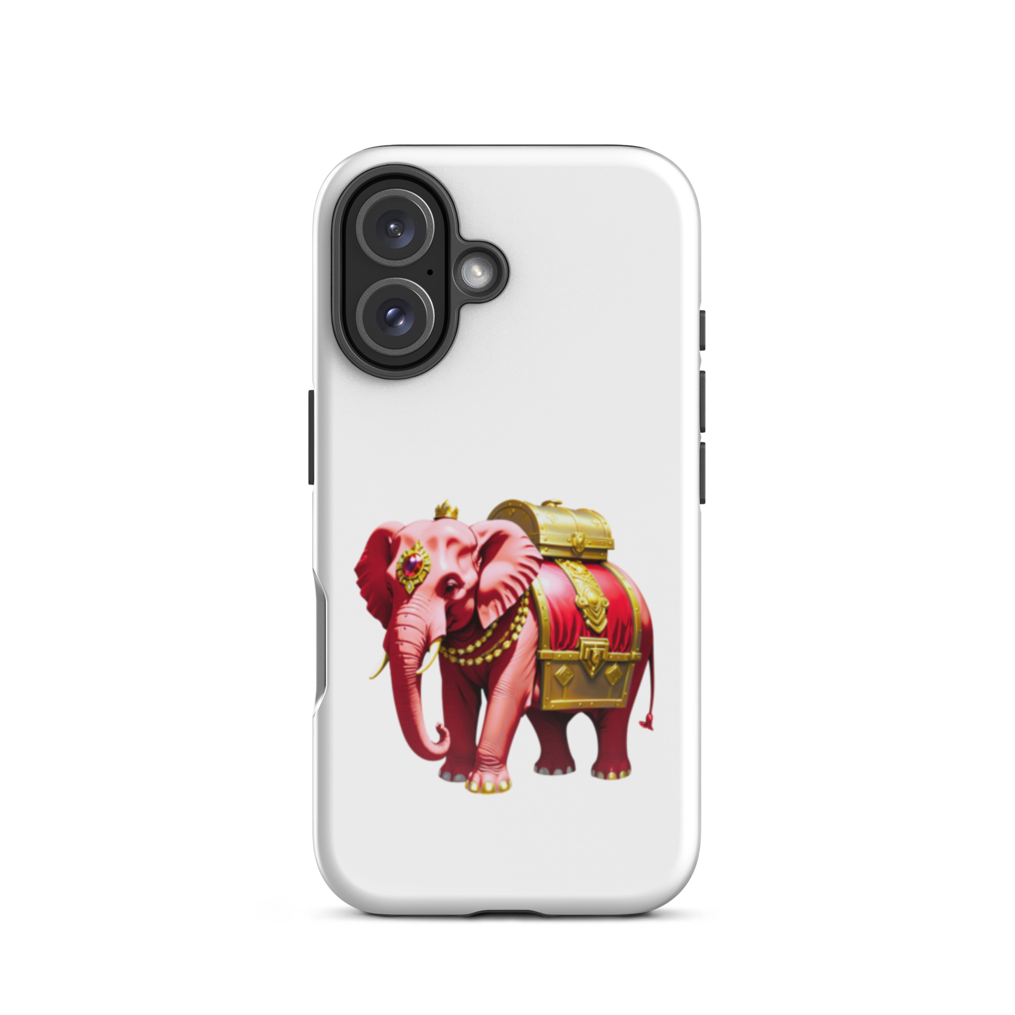 Golden Treasure Trunk (Royal Cherry Red Elephant)Tough Case for iPhone® - Image 40