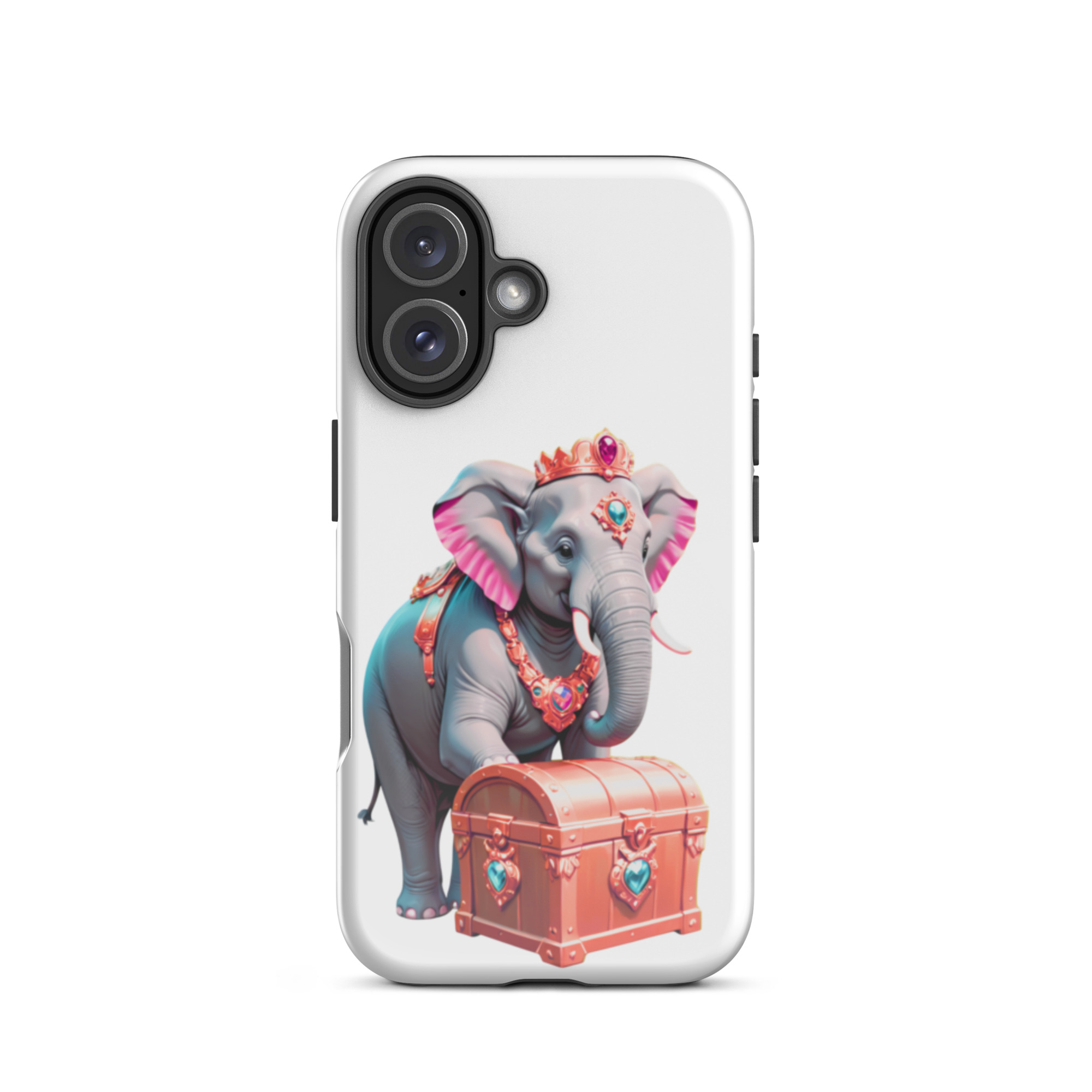 Golden Treasure Trunk (Cherry Red Majestic Elephant)Tough Case for iPhone® - Image 40