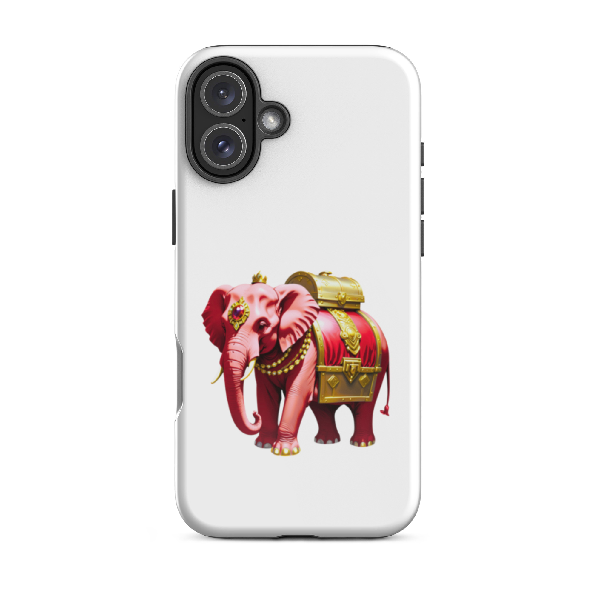 Golden Treasure Trunk (Royal Cherry Red Elephant)Tough Case for iPhone® - Image 42
