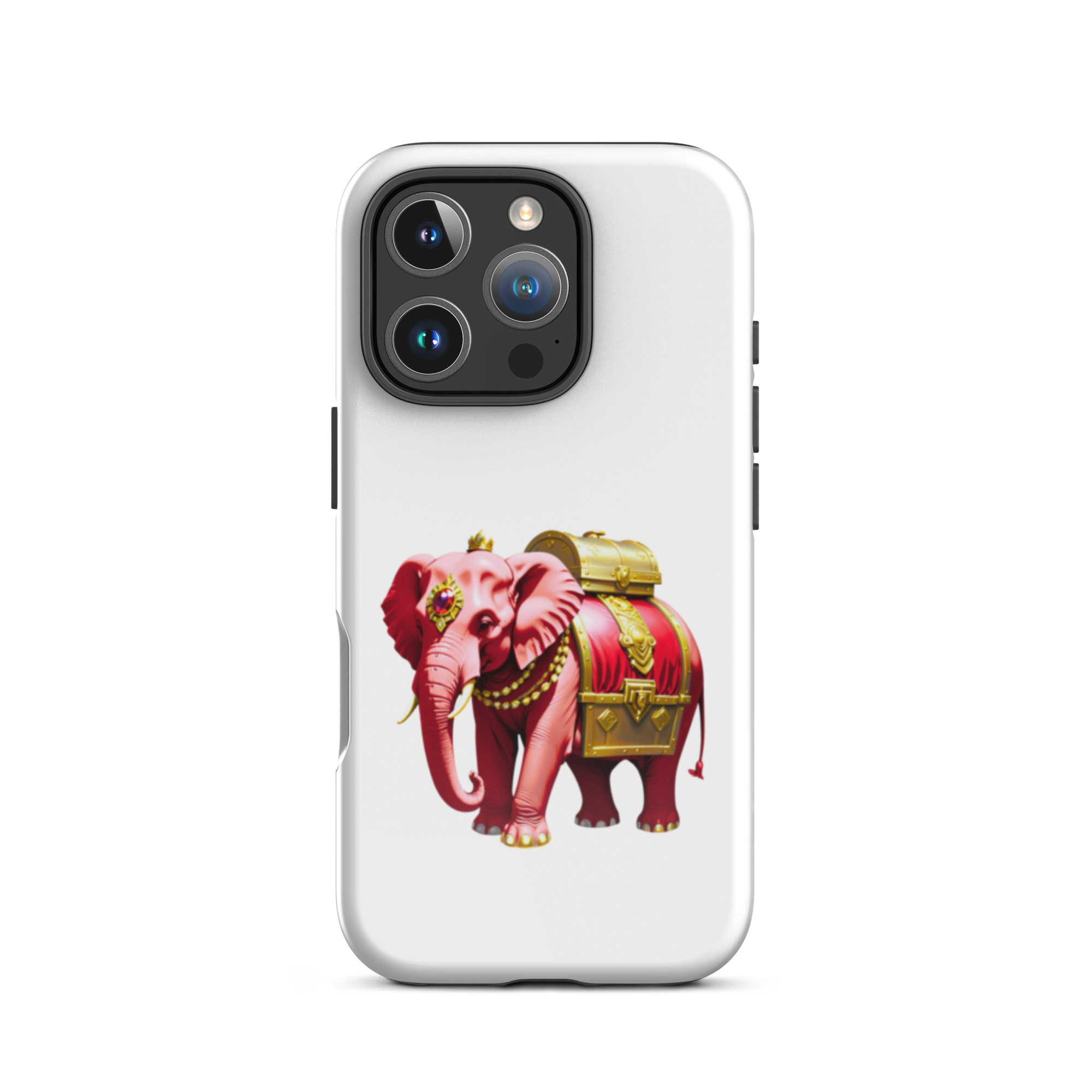 Golden Treasure Trunk (Royal Cherry Red Elephant)Tough Case for iPhone® - Image 44