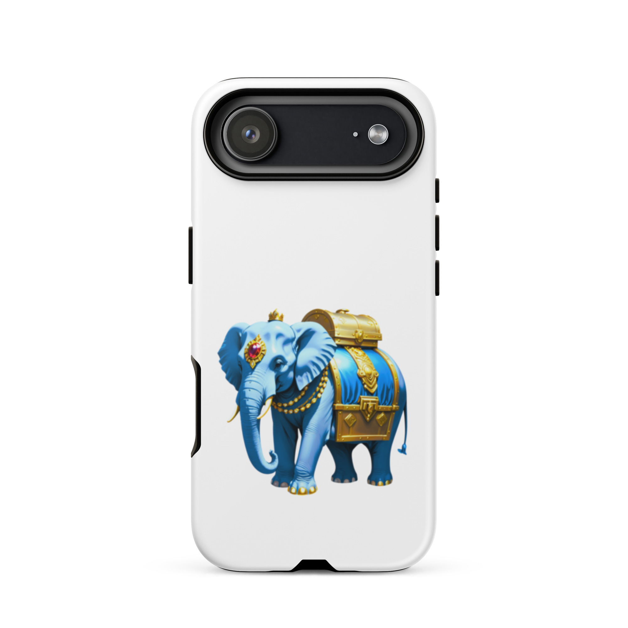 Golden Treasure Trunk (Royal Icy Blue Elephant)Tough Case for iPhone® - Image 49