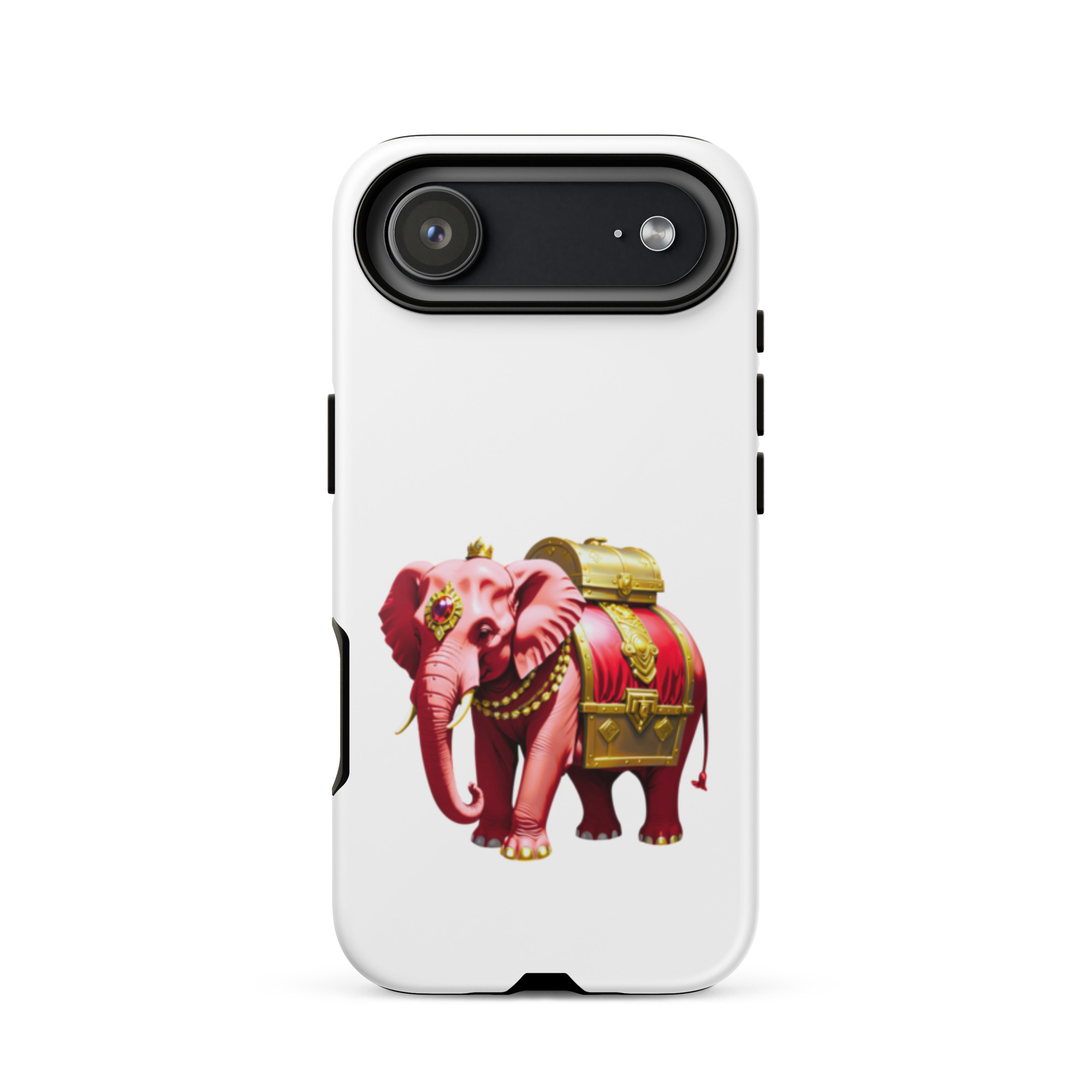 Golden Treasure Trunk (Royal Cherry Red Elephant)Tough Case for iPhone® - Image 49