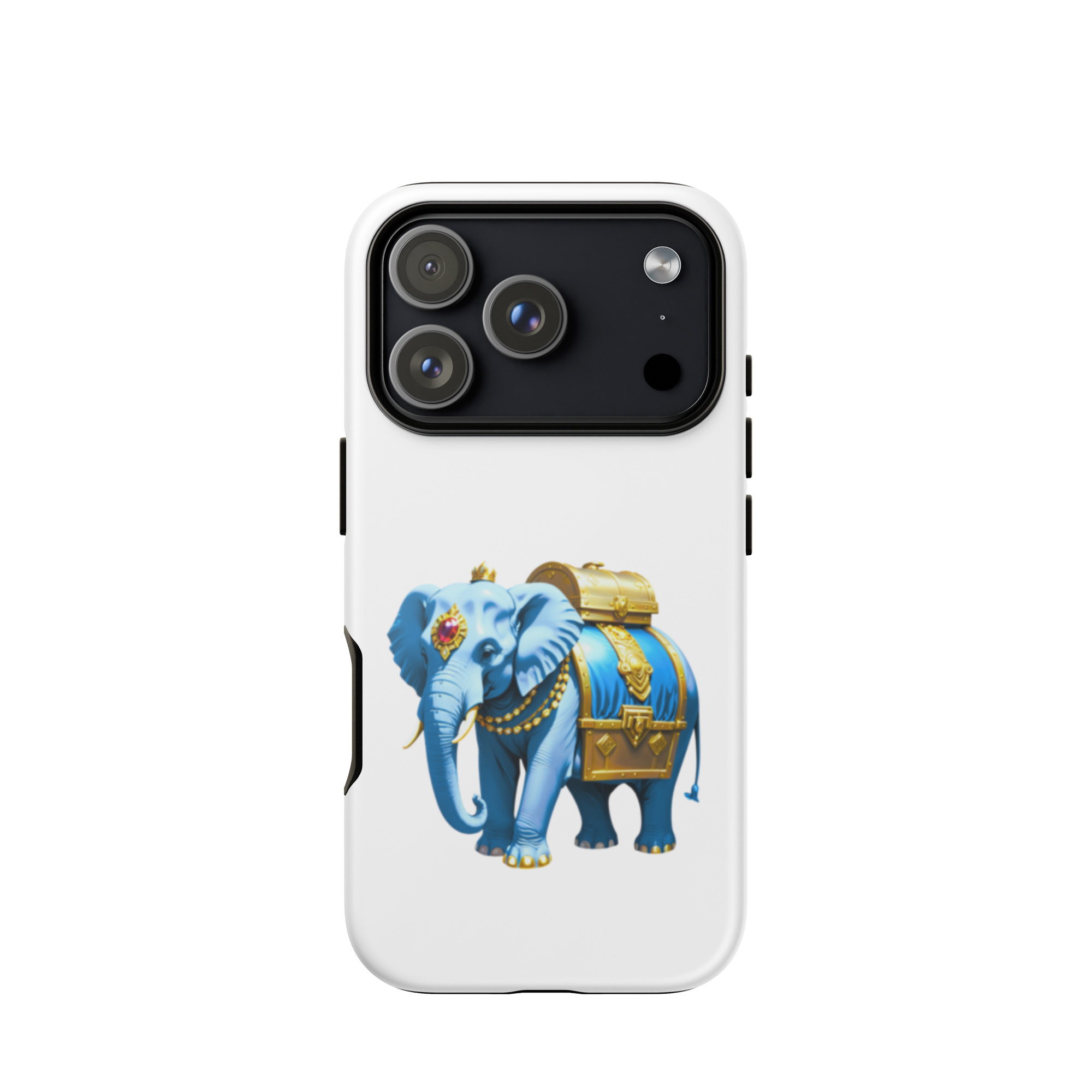 Golden Treasure Trunk (Royal Icy Blue Elephant)Tough Case for iPhone® - Image 51
