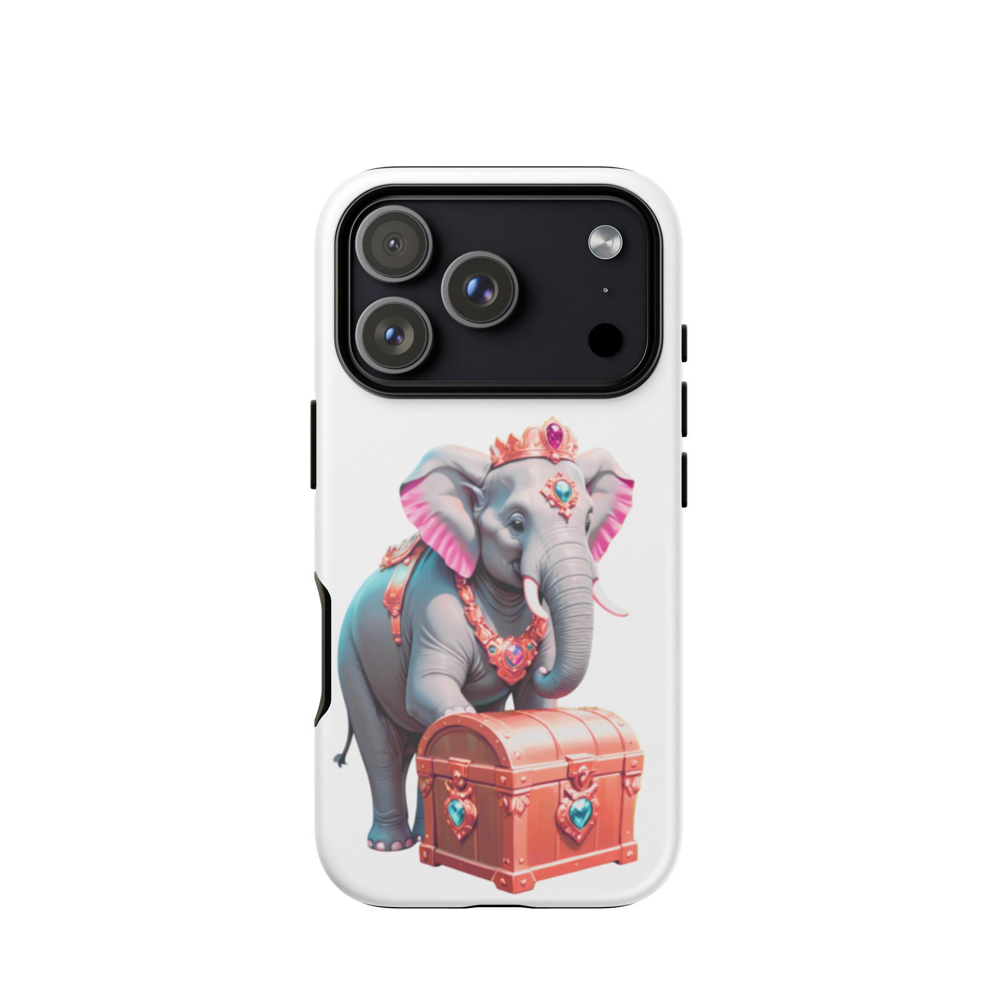 Golden Treasure Trunk (Cherry Red Majestic Elephant)Tough Case for iPhone® - Image 51