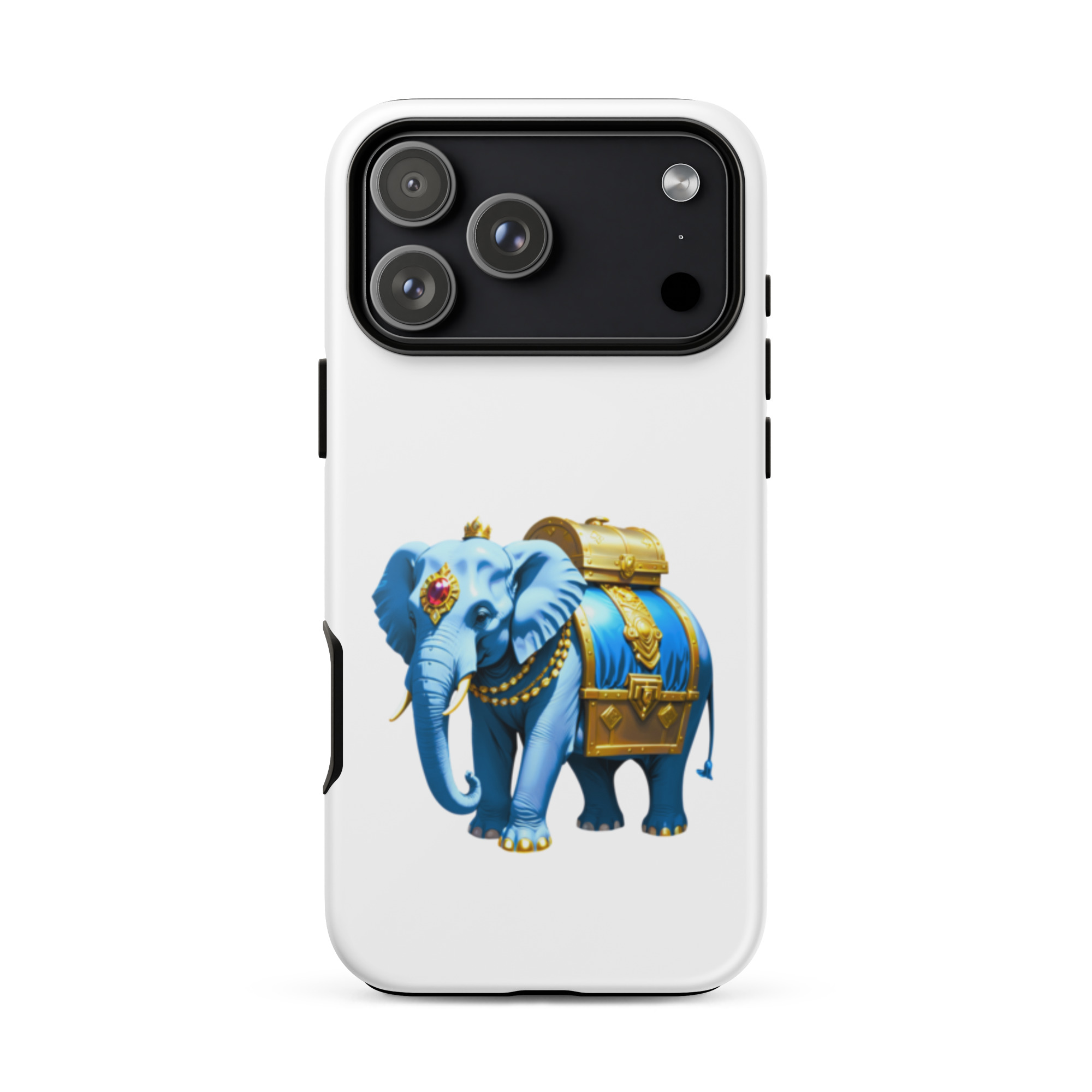 Golden Treasure Trunk (Royal Icy Blue Elephant)Tough Case for iPhone® - Image 53