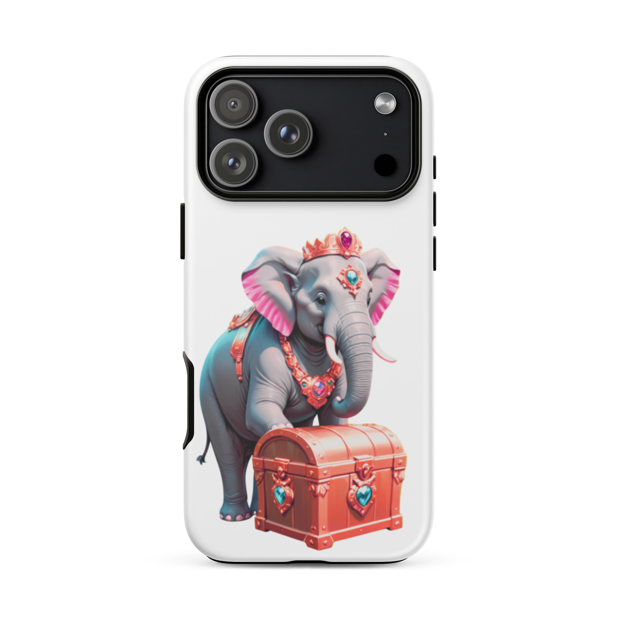 Golden Treasure Trunk (Cherry Red Majestic Elephant)Tough Case for iPhone® - Image 53