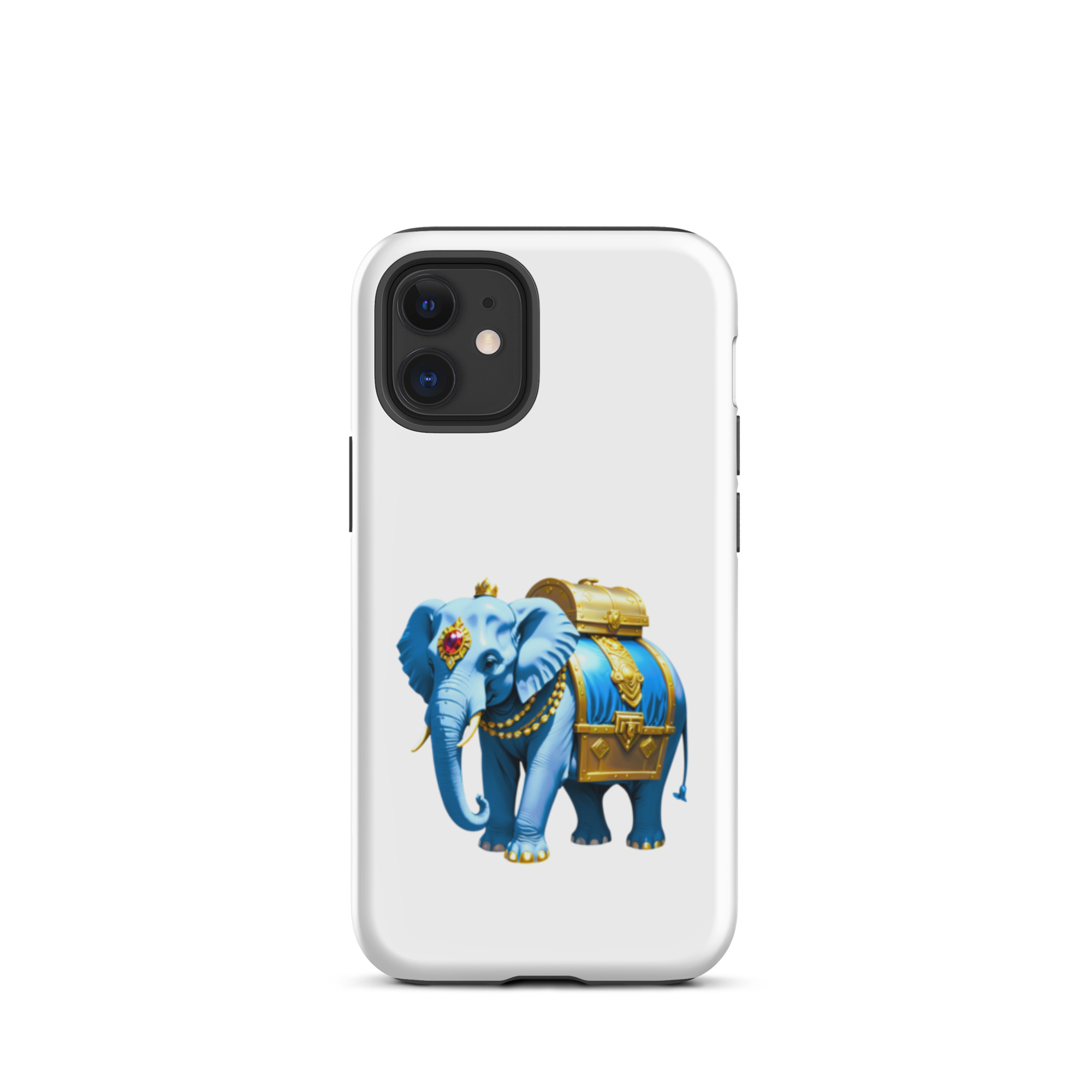 Golden Treasure Trunk (Royal Icy Blue Elephant)Tough Case for iPhone® - Image 9