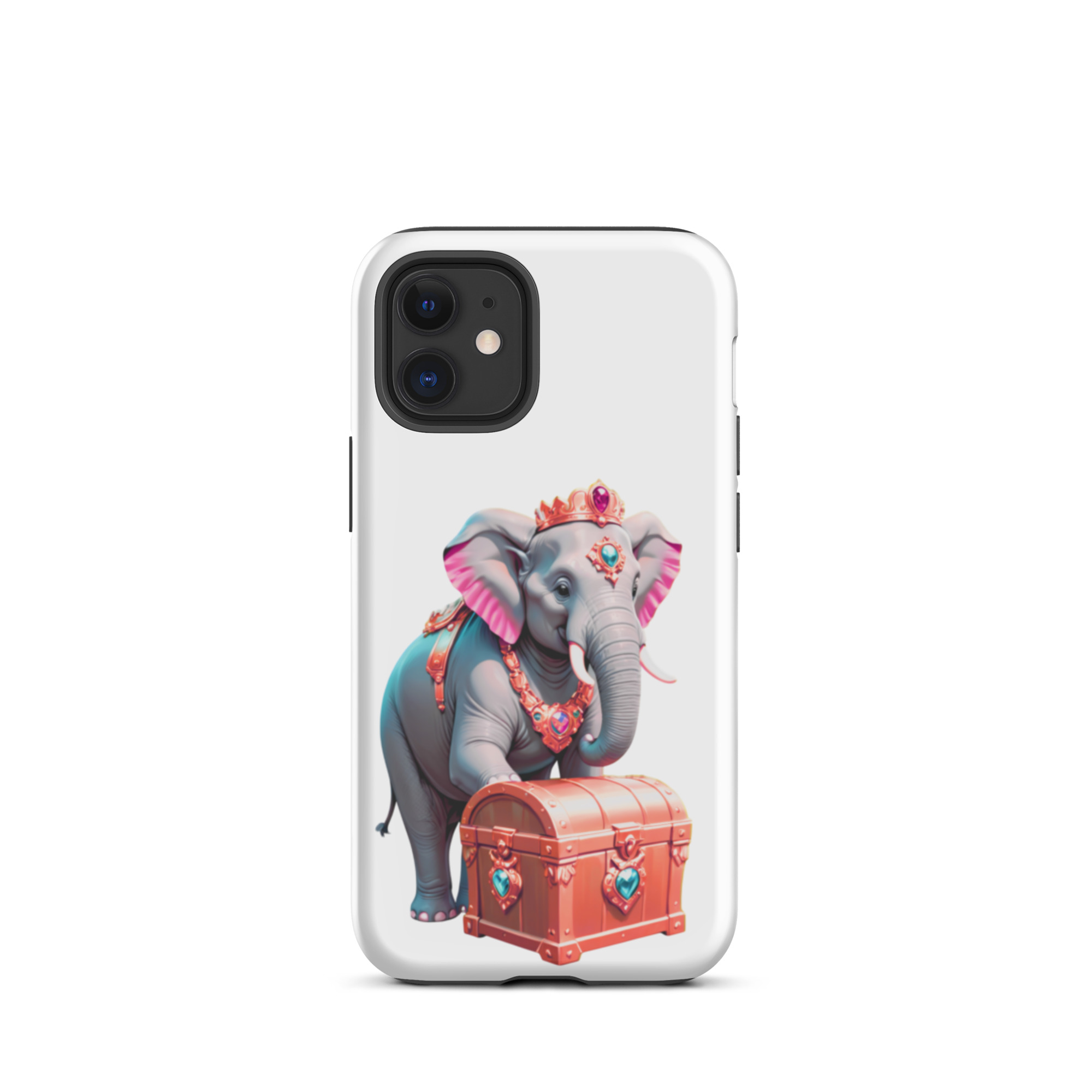 Golden Treasure Trunk (Cherry Red Majestic Elephant)Tough Case for iPhone® - Image 9