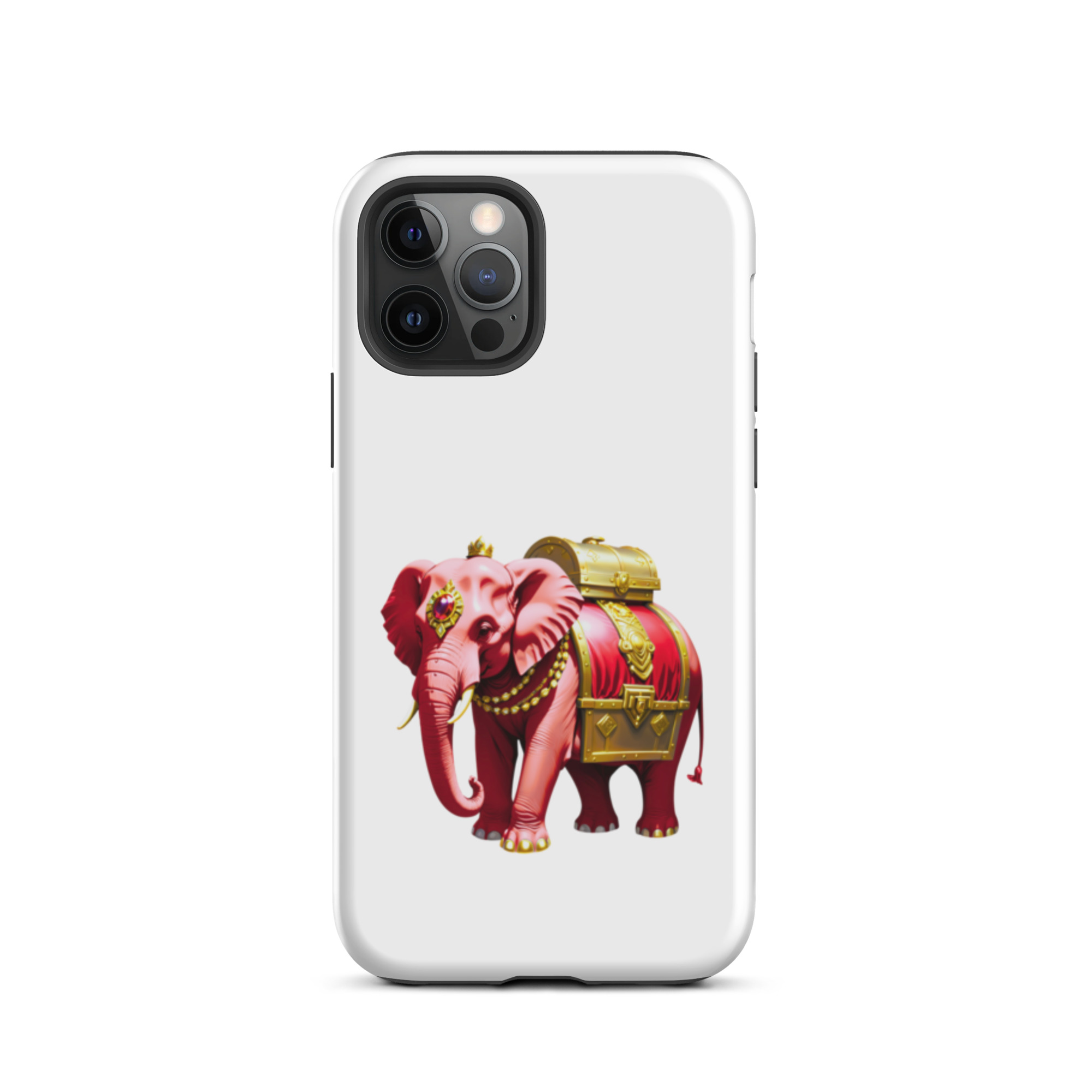 Golden Treasure Trunk (Royal Cherry Red Elephant)Tough Case for iPhone® - Image 13