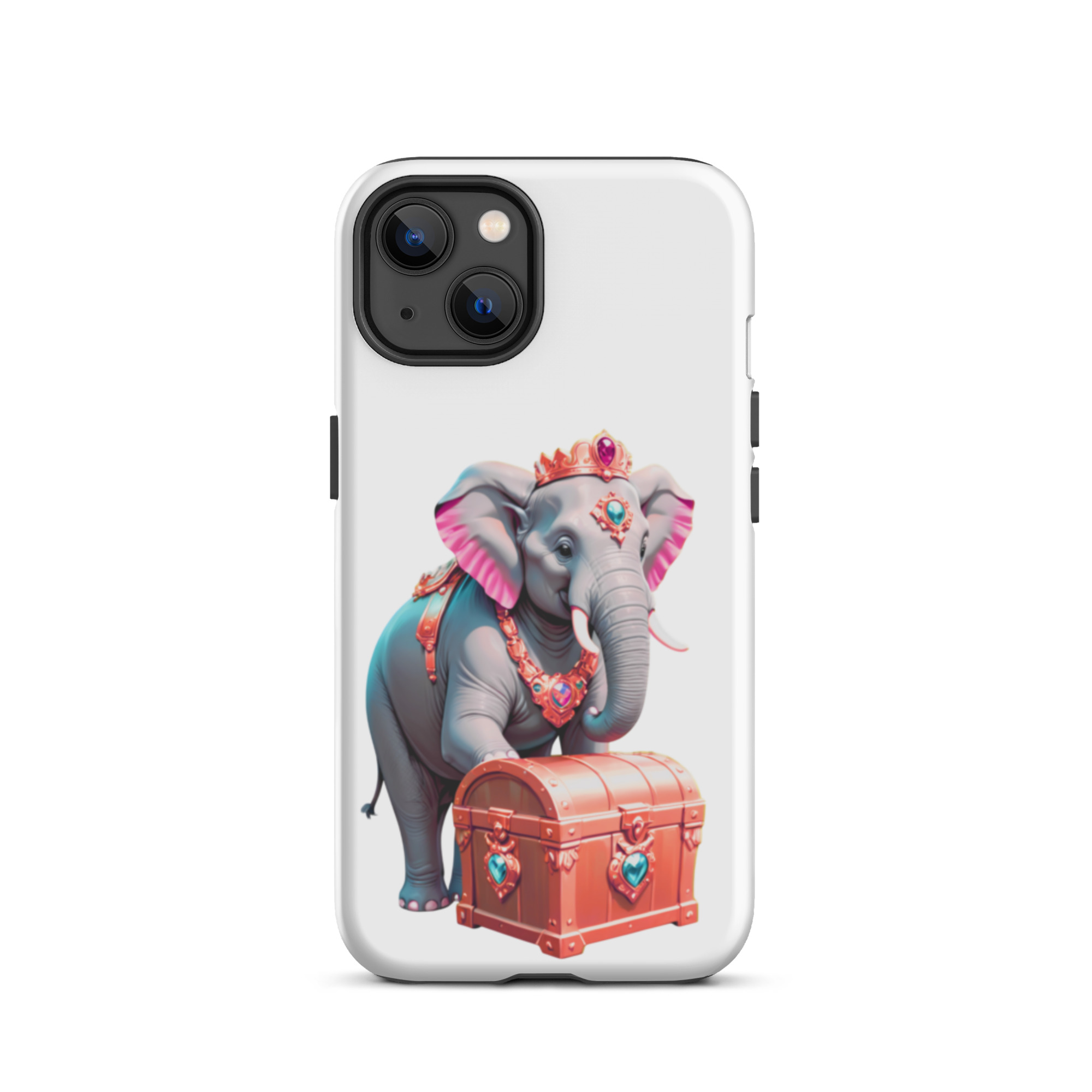 Golden Treasure Trunk (Cherry Red Majestic Elephant)Tough Case for iPhone® - Image 19