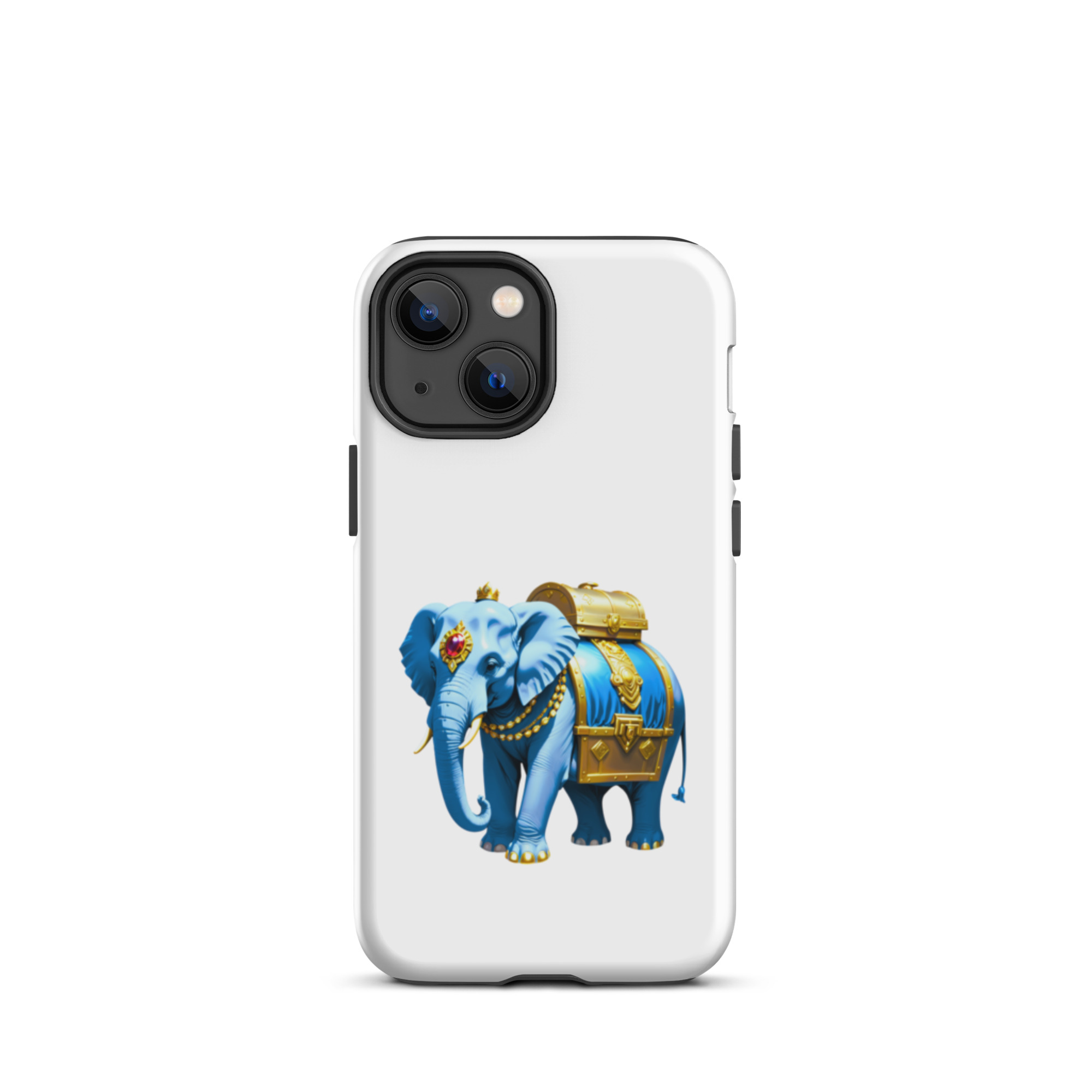 Golden Treasure Trunk (Royal Icy Blue Elephant)Tough Case for iPhone® - Image 17
