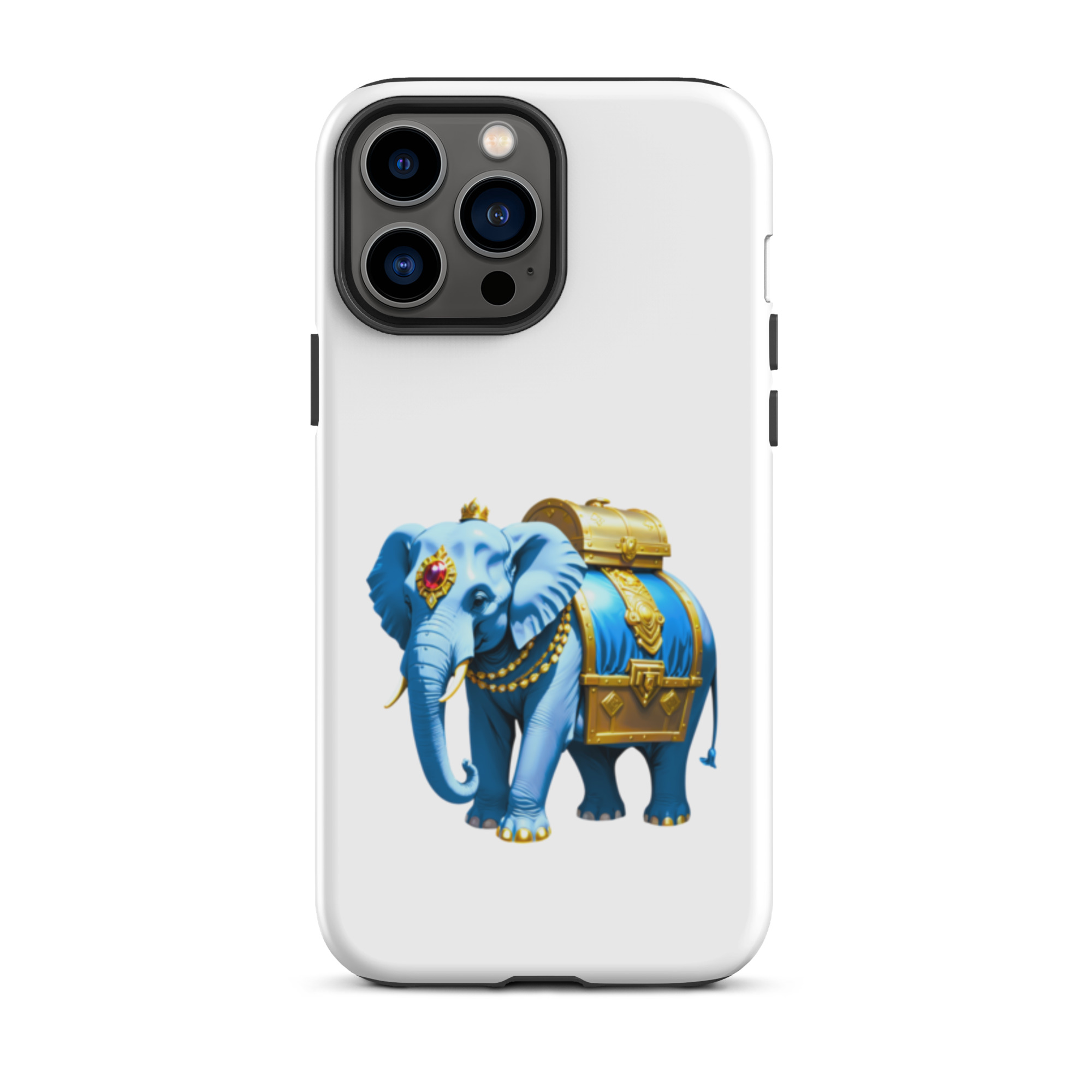 Golden Treasure Trunk (Royal Icy Blue Elephant)Tough Case for iPhone® - Image 23